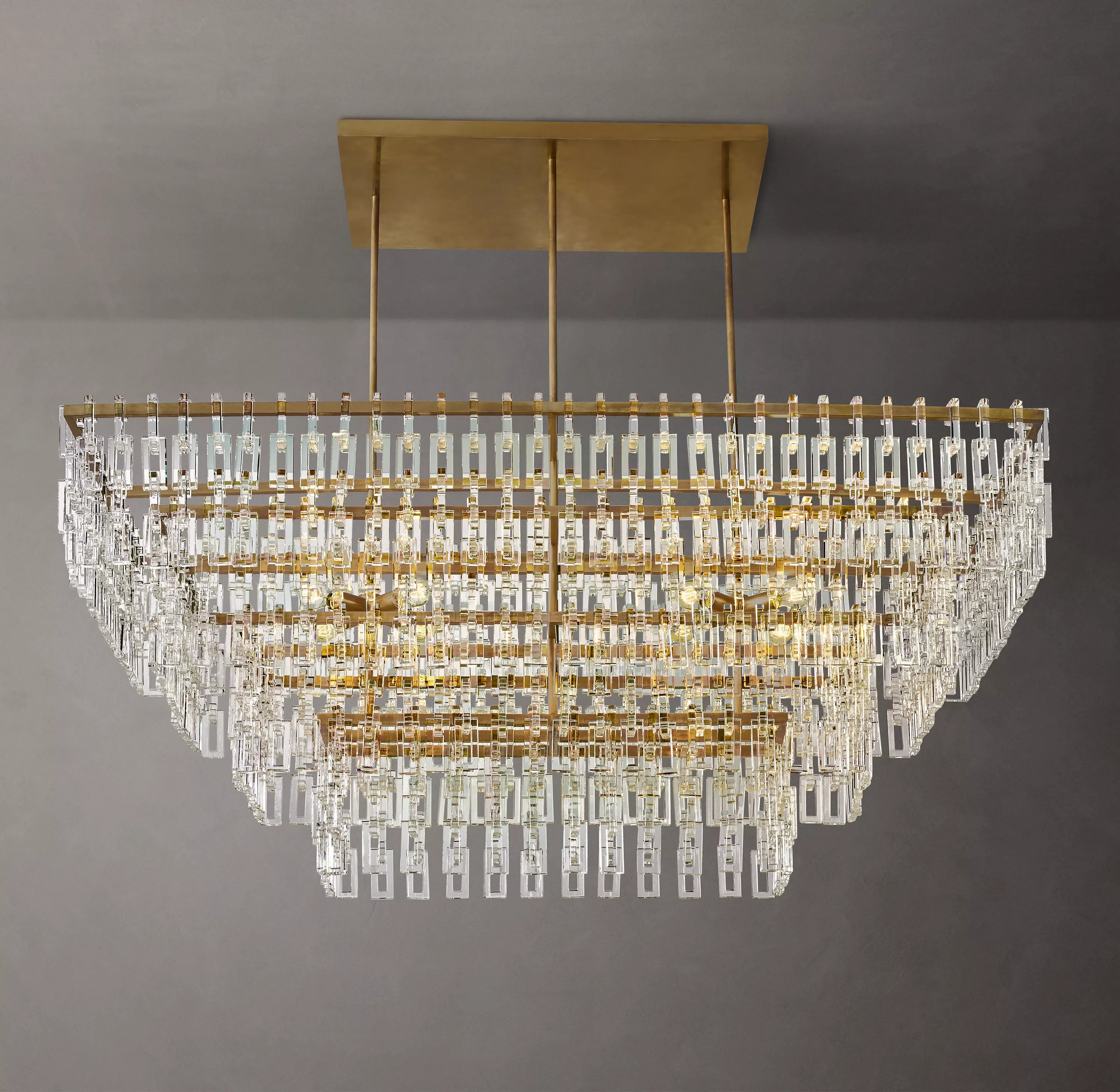 Chain Crystal Rectangular Chandelier - Marignan