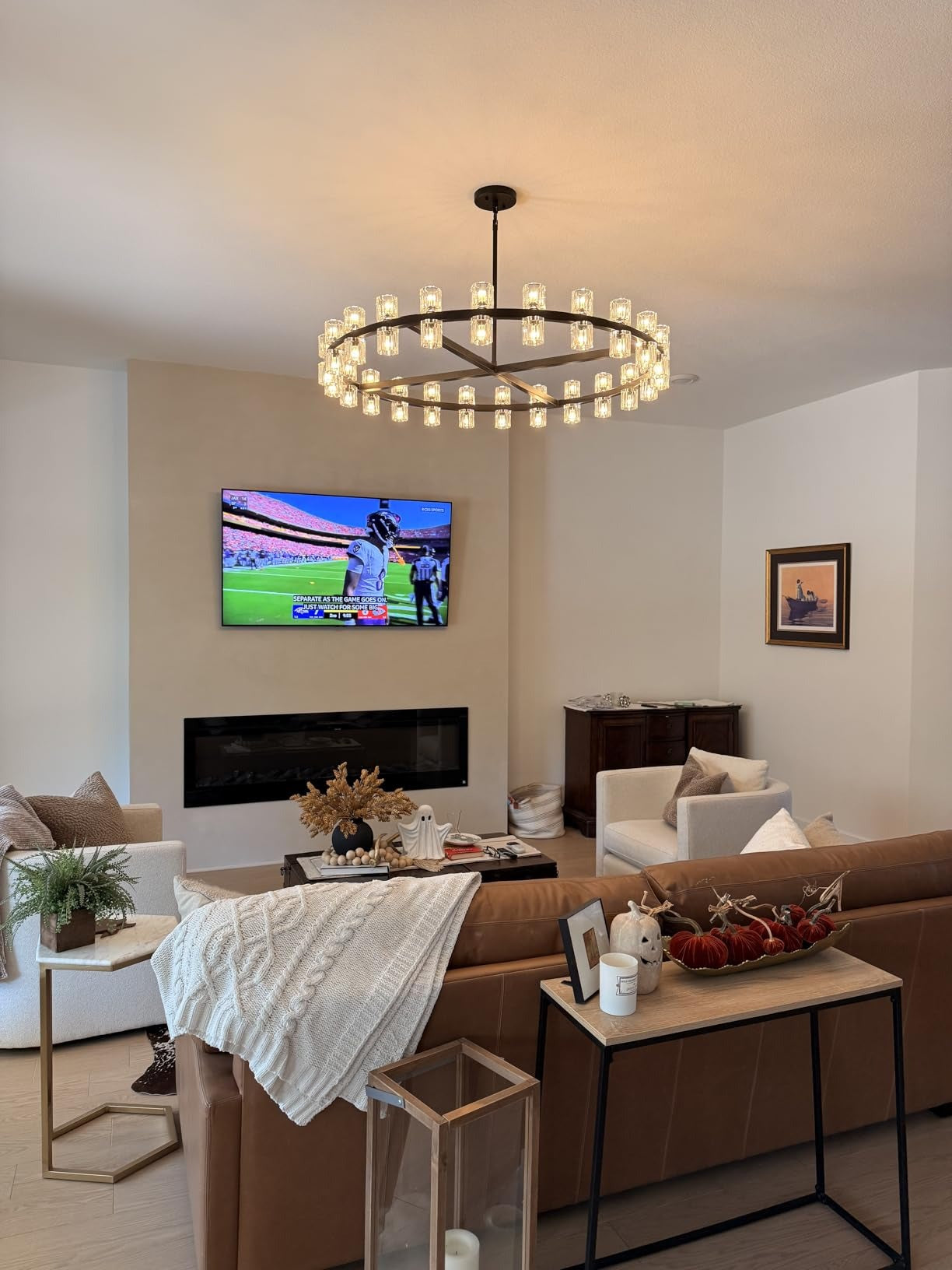Hexagonal Crystal Round Chandelier – Arcachon