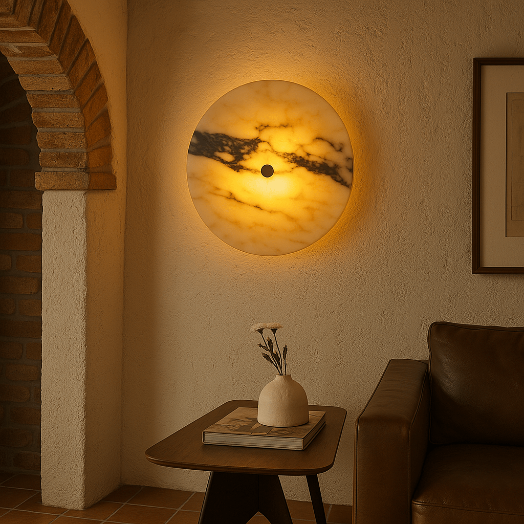 Marble Vein Alabaster Wall Lamp