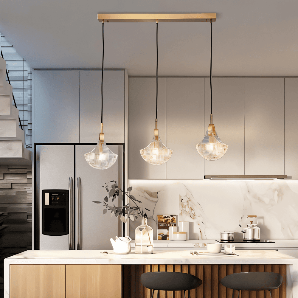 Bellara Ribbed Glass Chandelier