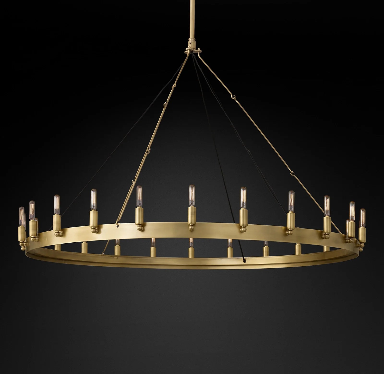 Vintage Filament Bent Tip Candle Round Chandelier - Camino