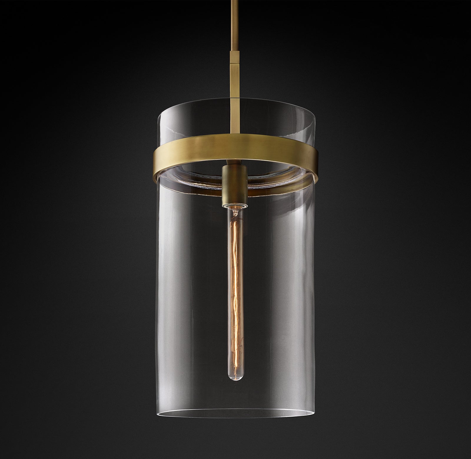 Cylindrical Glass Pendant Light - Ravelle