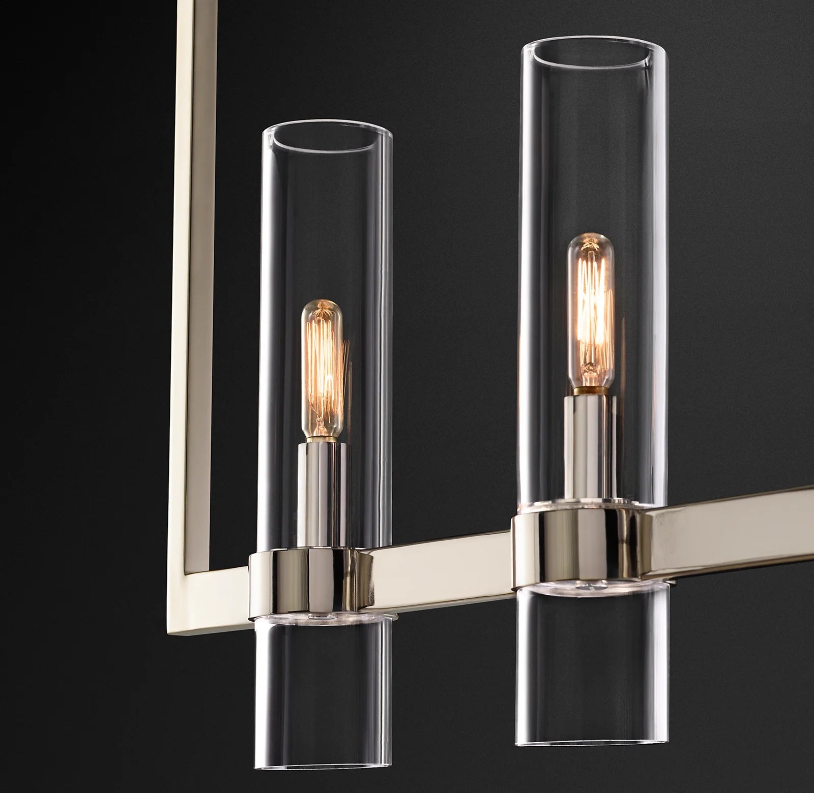 Cylindrical Glass Candle Linear Chandelier - Ravelle