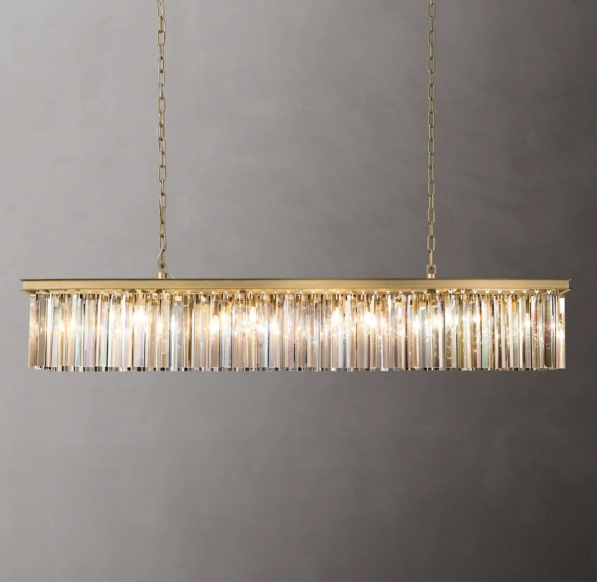 Crystal Prism Rectangular Chandelier - Rhys