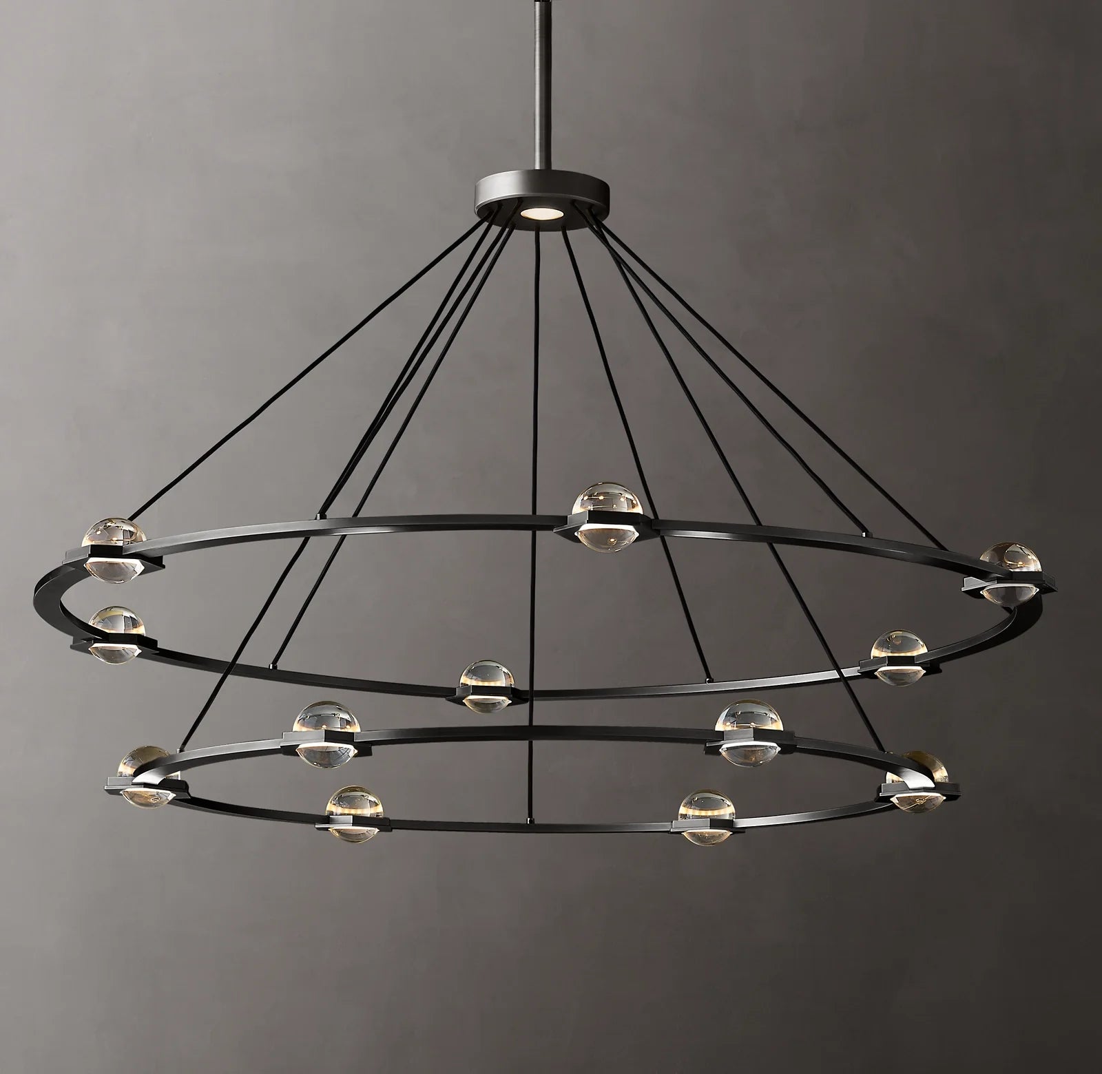 Globe Crystal Tiered Ring Chandelier - Eclatant