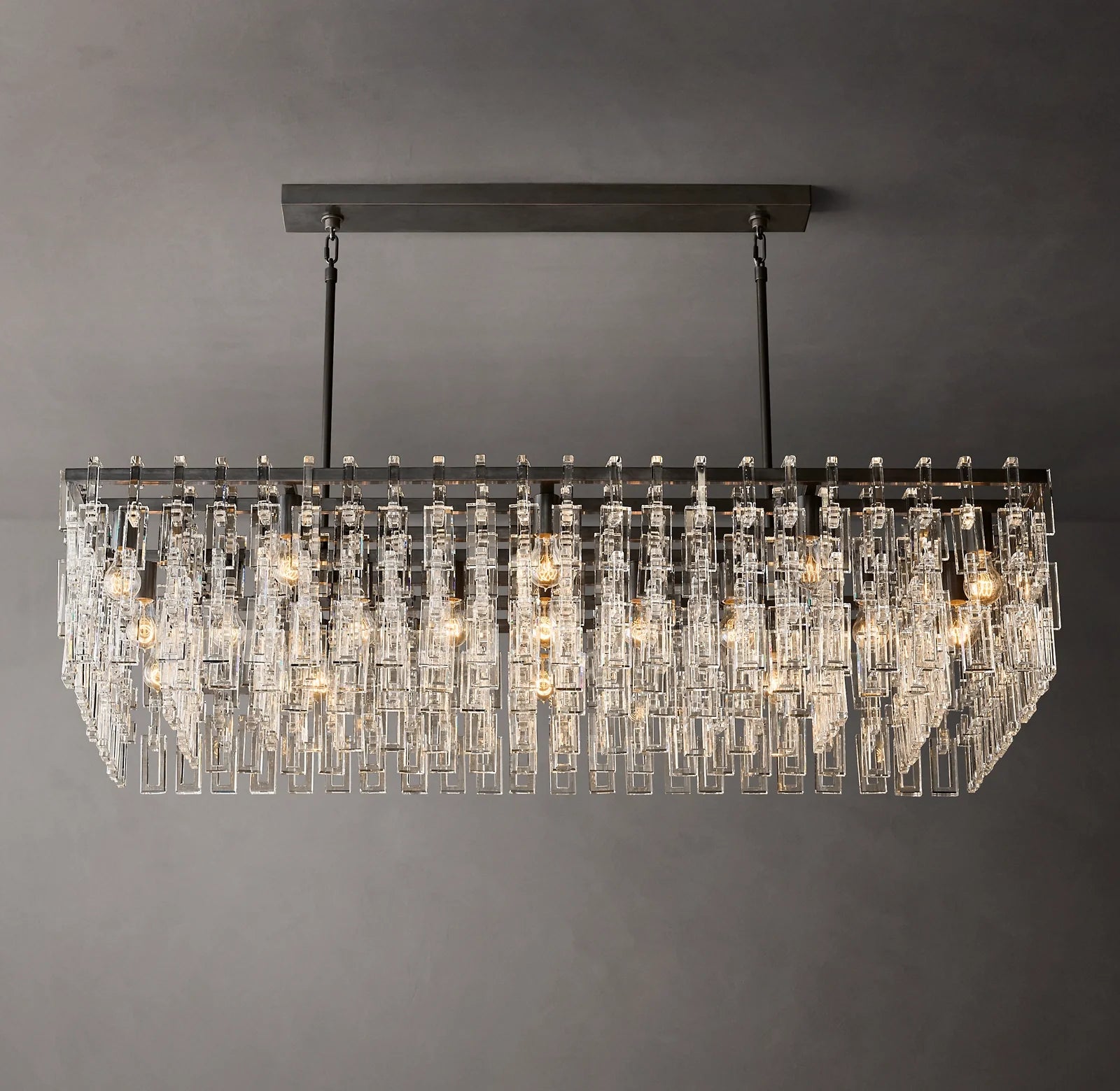 Chain Crystal Rectangular Chandelier - Marignan