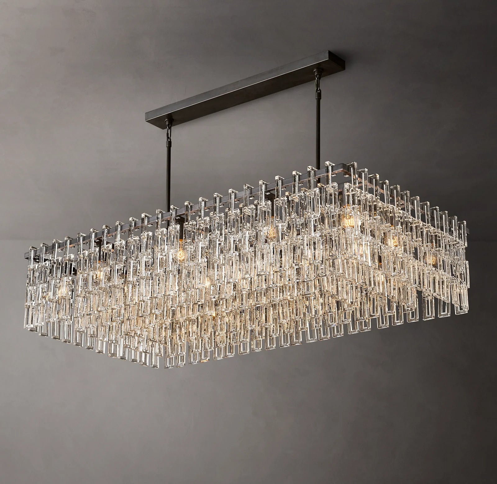 Chain Crystal Rectangular Chandelier - Marignan