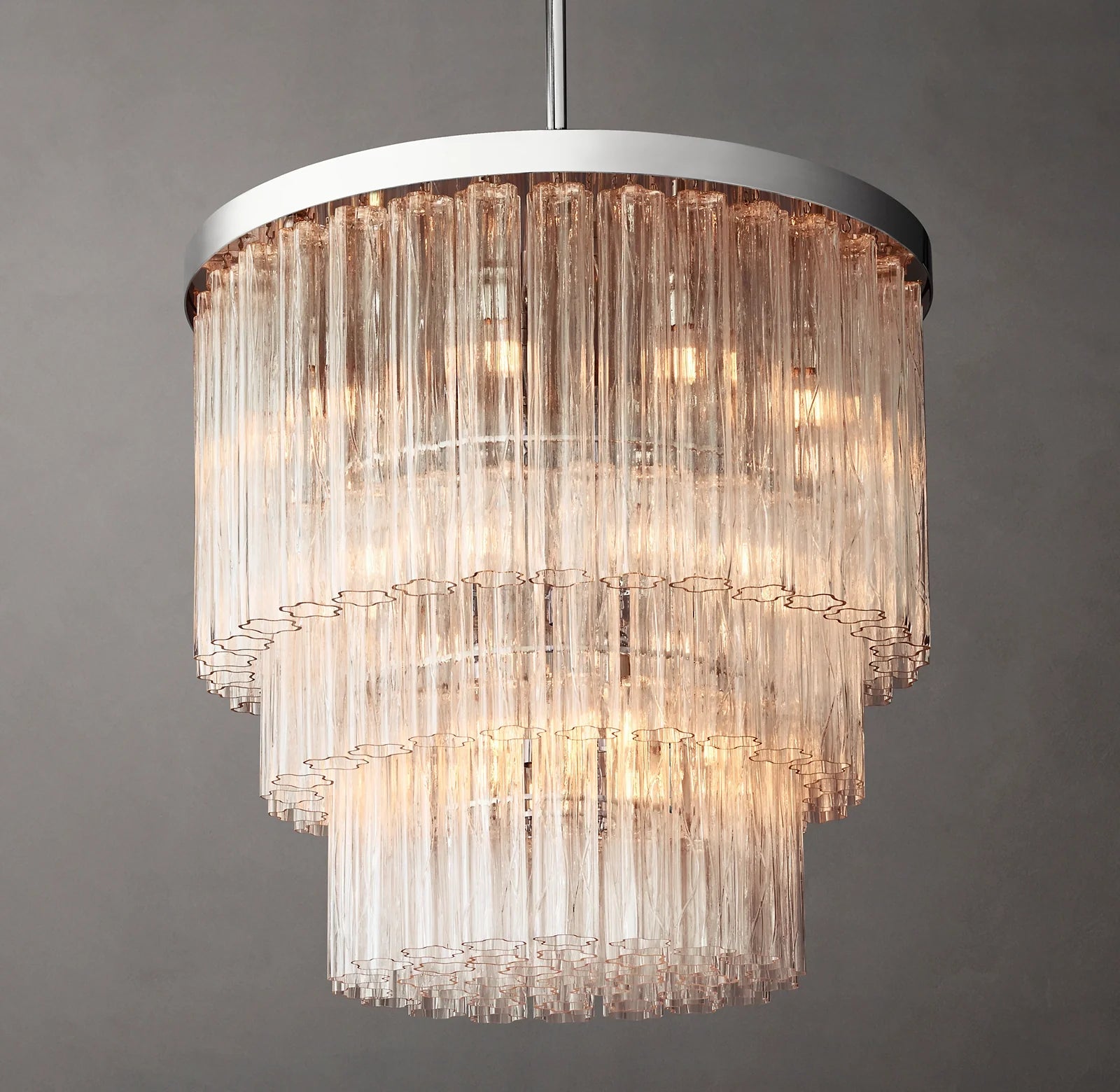 Tronchi Glass Tiered Chandelier - Cielo