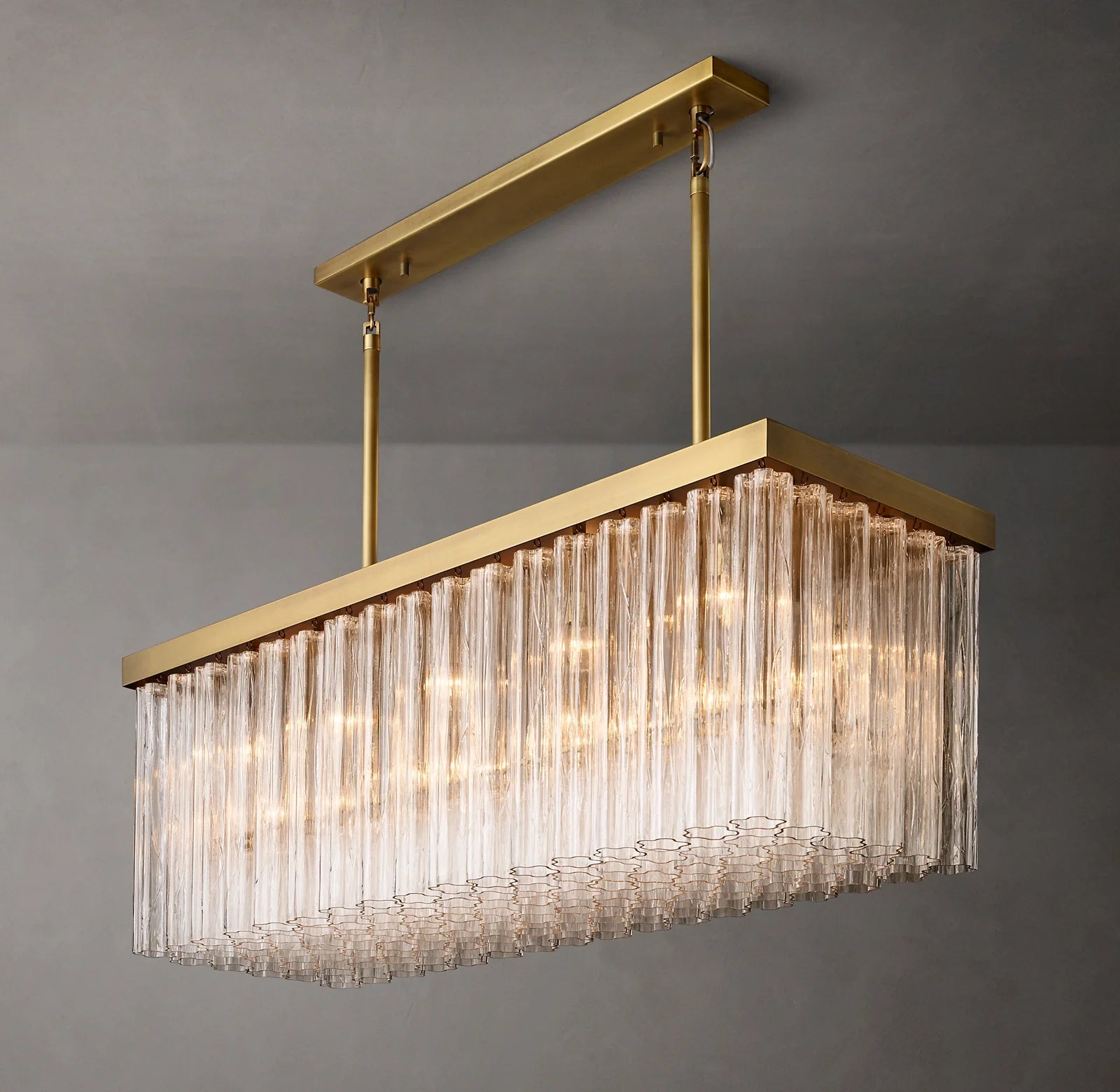 Tronchi Glass Rectangular Chandelier - Cielo