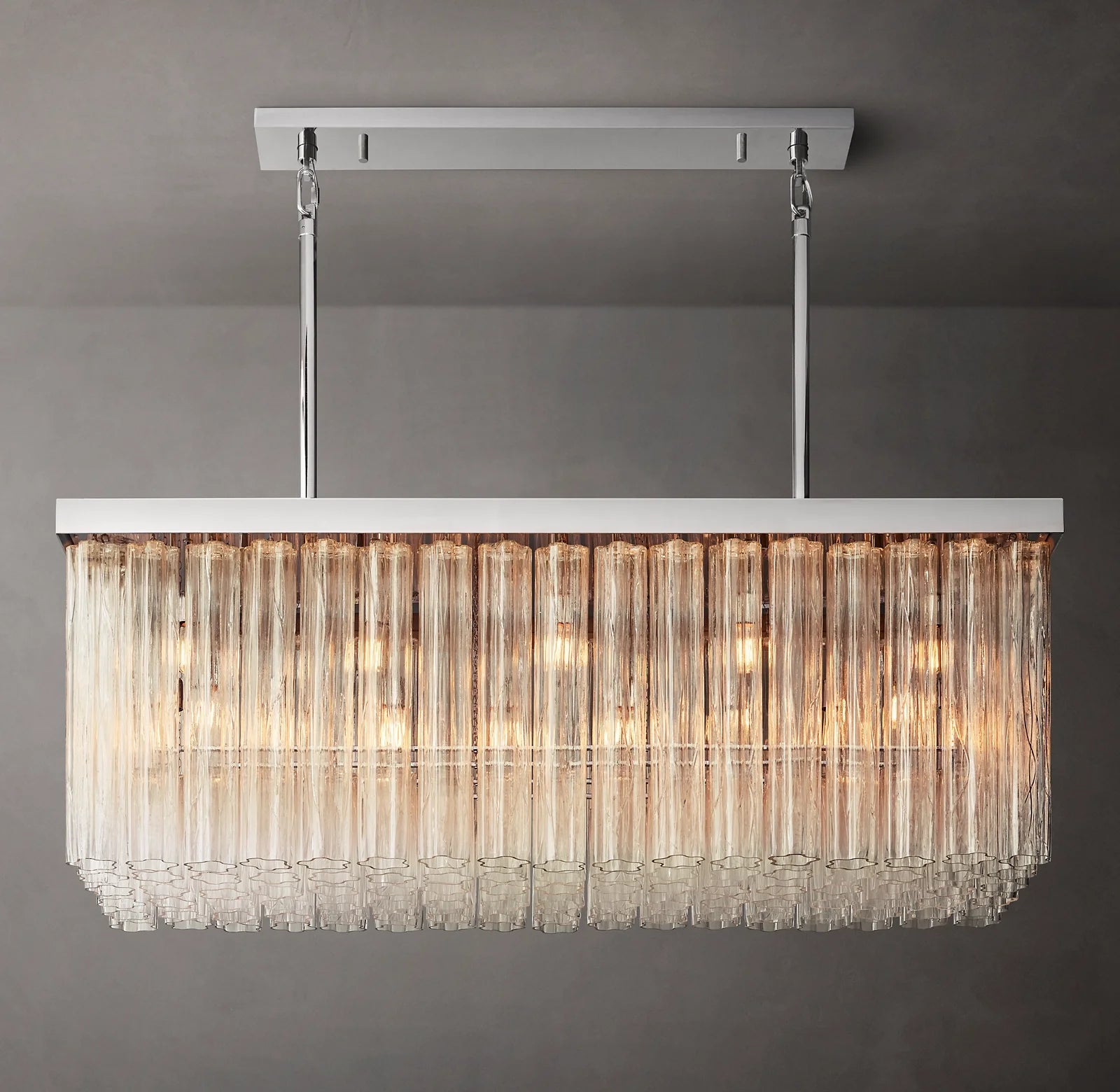 Tronchi Glass Rectangular Chandelier - Cielo