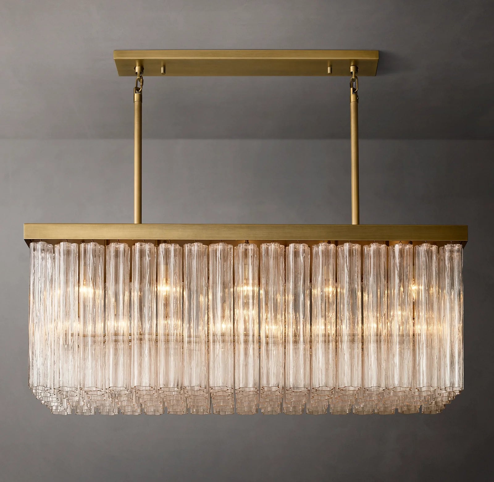 Tronchi Glass Rectangular Chandelier - Cielo