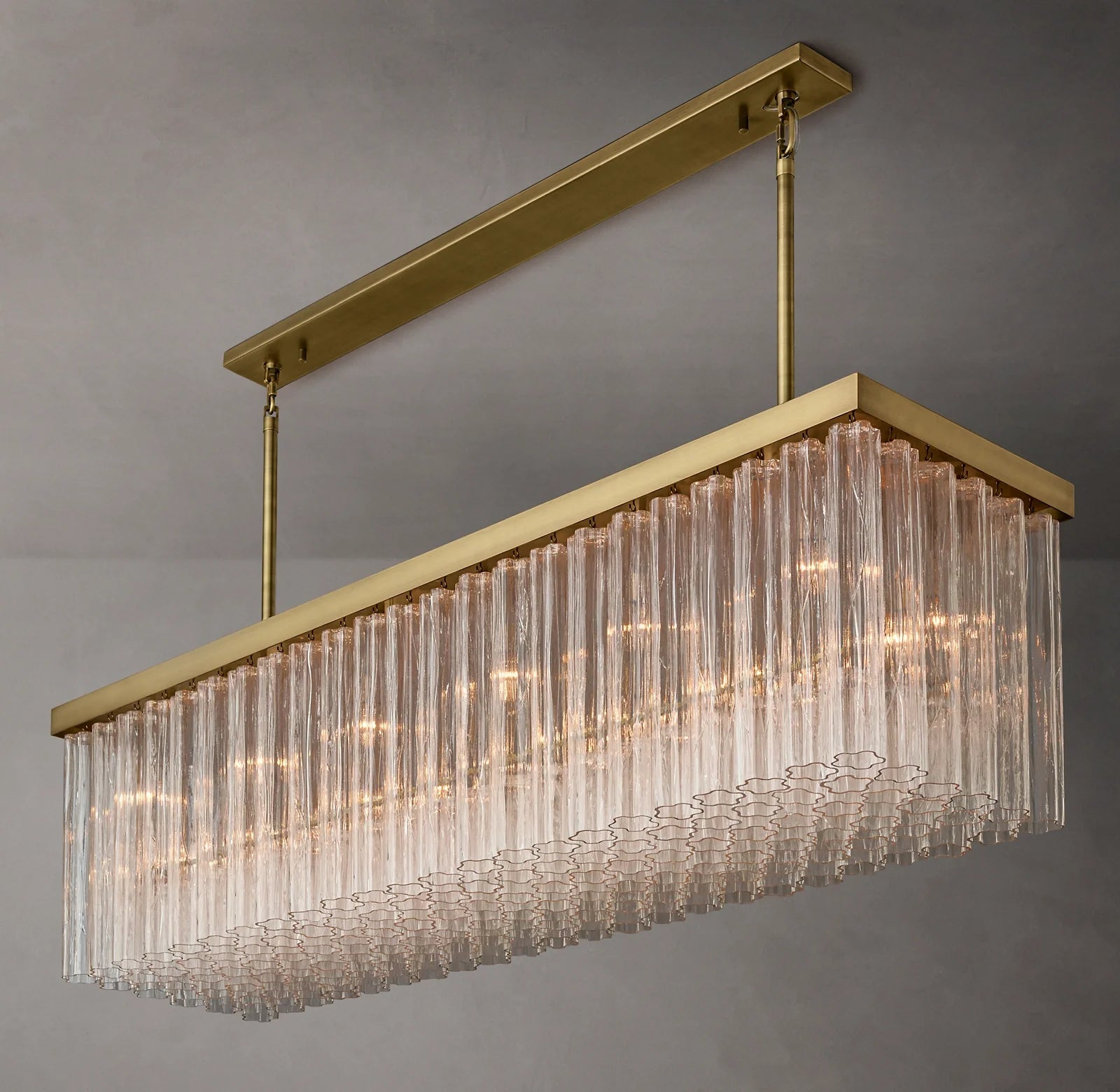 Tronchi Glass Rectangular Chandelier - Cielo