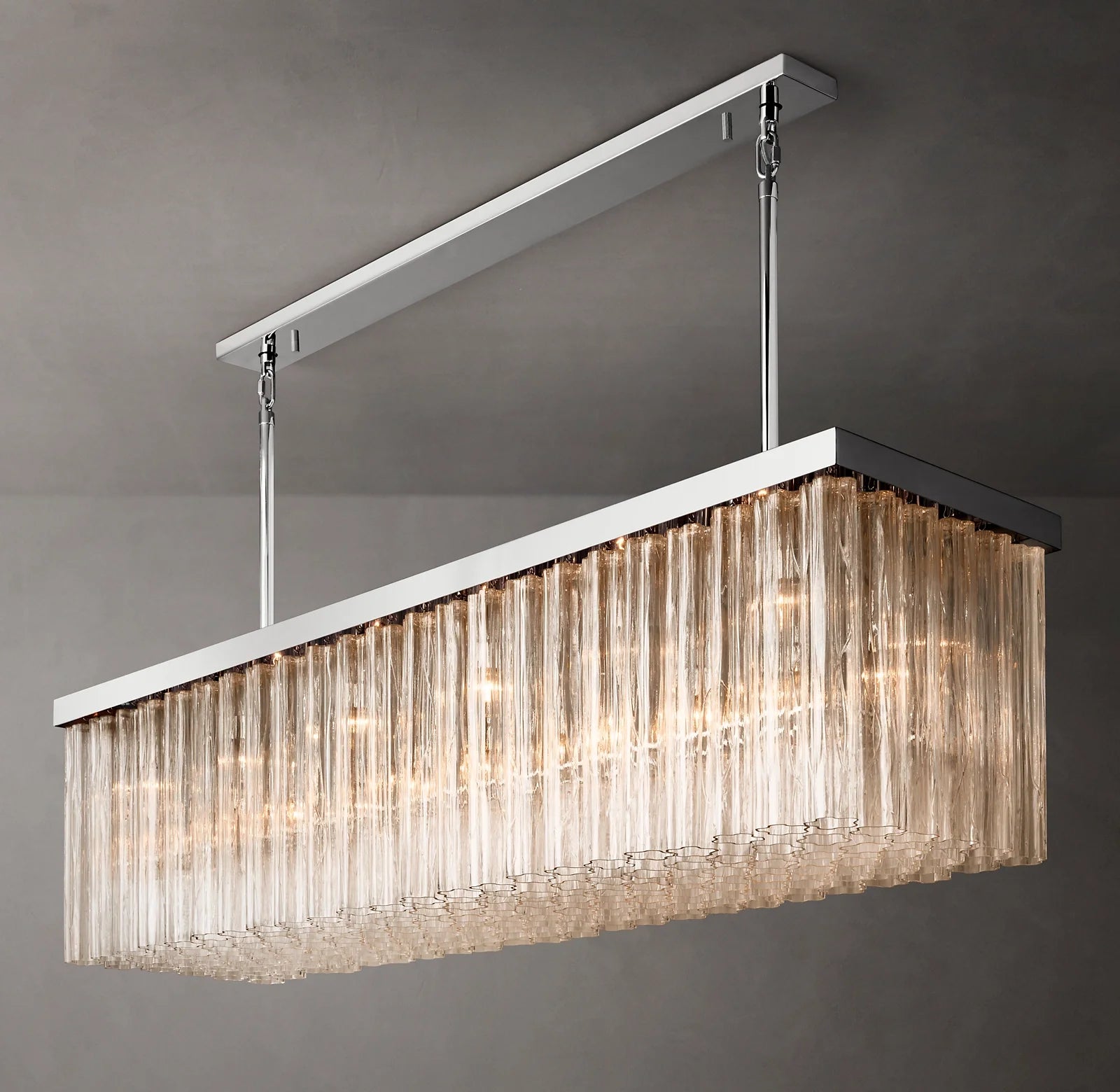 Tronchi Glass Rectangular Chandelier - Cielo