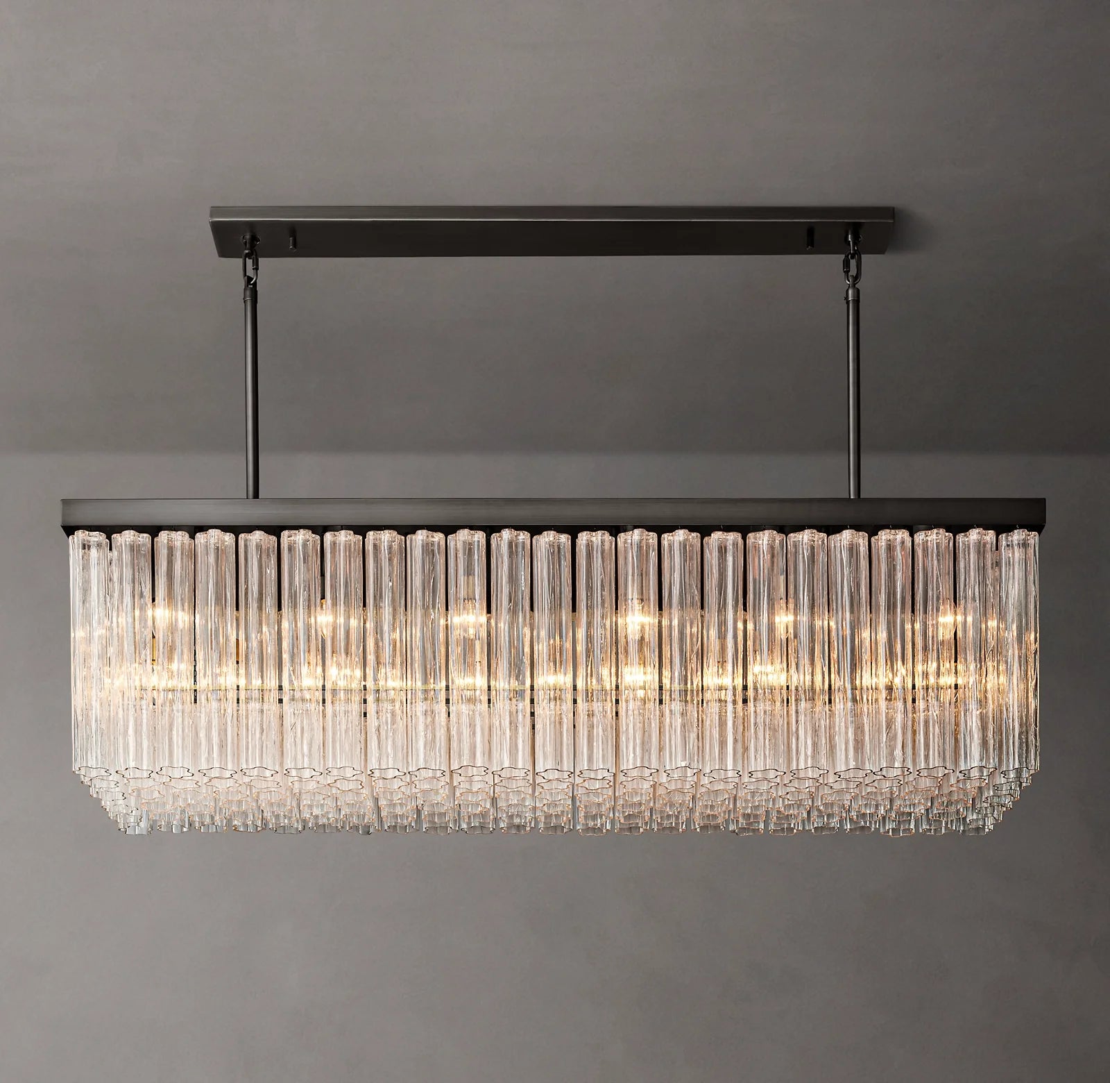 Tronchi Glass Rectangular Chandelier - Cielo