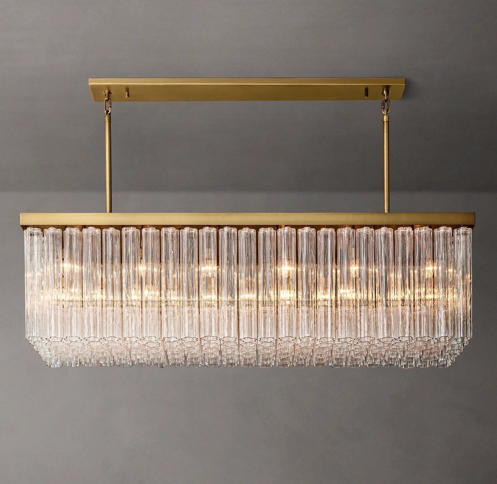 Tronchi Glass Rectangular Chandelier - Cielo