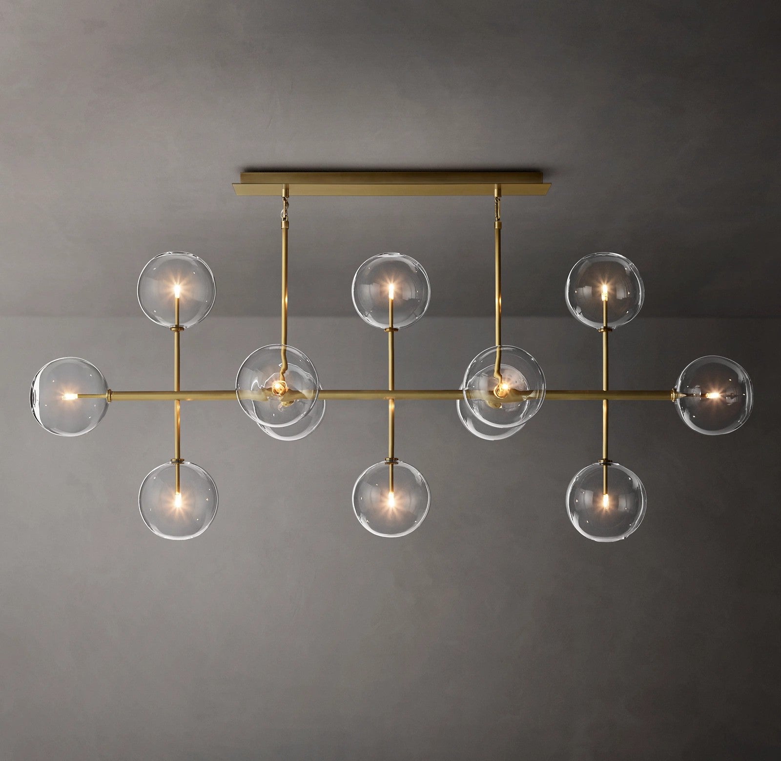 Linear Sputnik Globe Glass Chandelier - Mobile