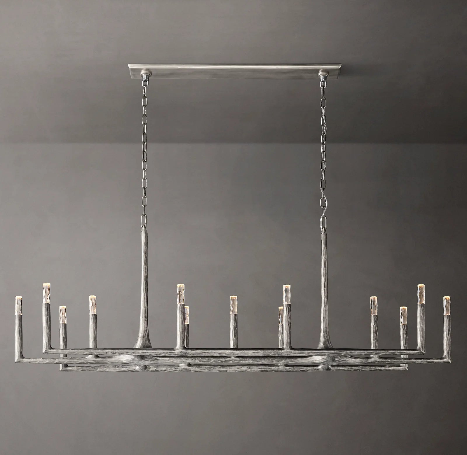 Forged Candlestick Linear Chandelier - Thaddeus