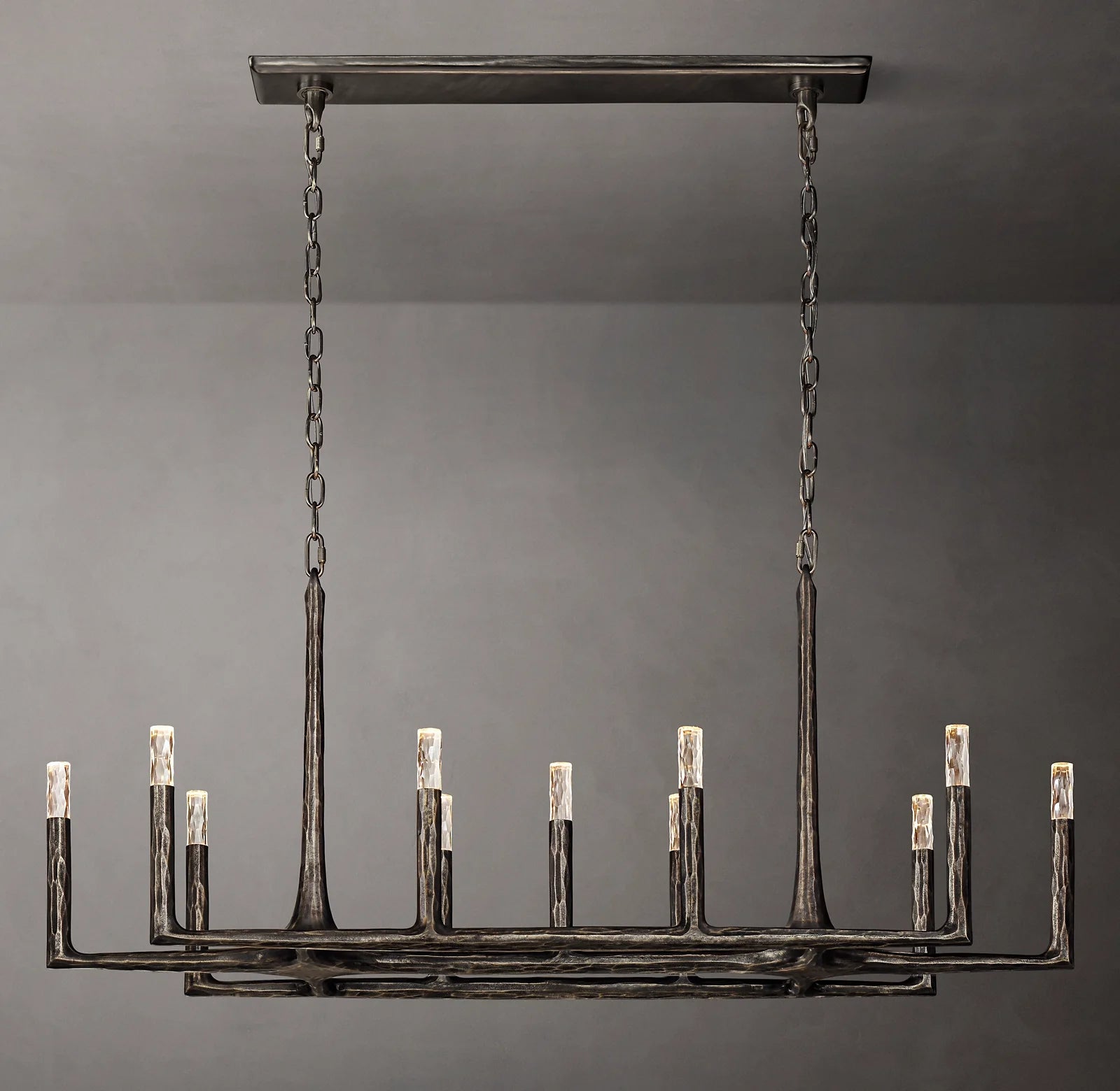 Forged Candlestick Linear Chandelier - Thaddeus