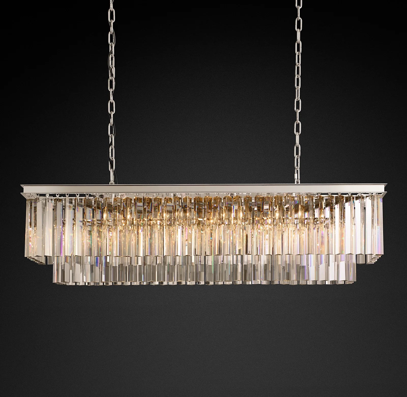 Crystal Prism Rectangular Chandelier - Odeon