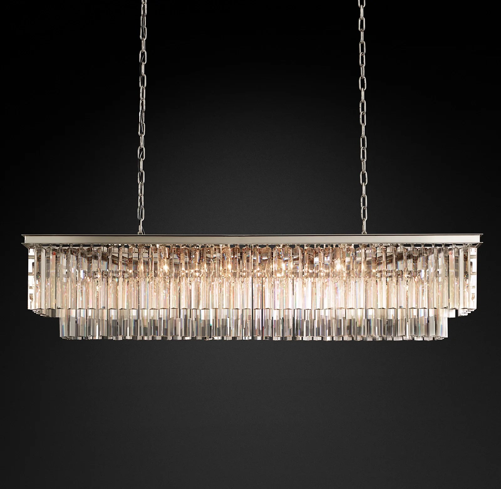 Crystal Prism Rectangular Chandelier - Odeon
