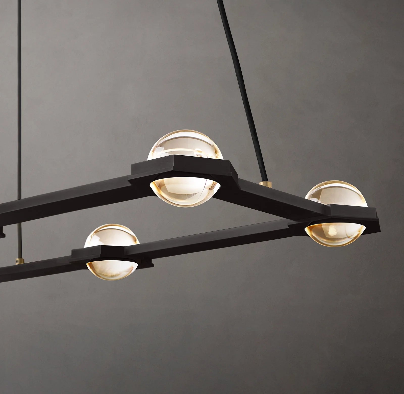 Globe Crystal Rectangular Chandelier - Eclatant
