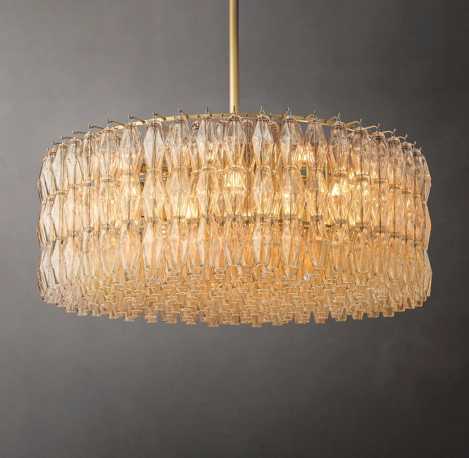 Clear Murano Glass Round Chandelier - Chiara