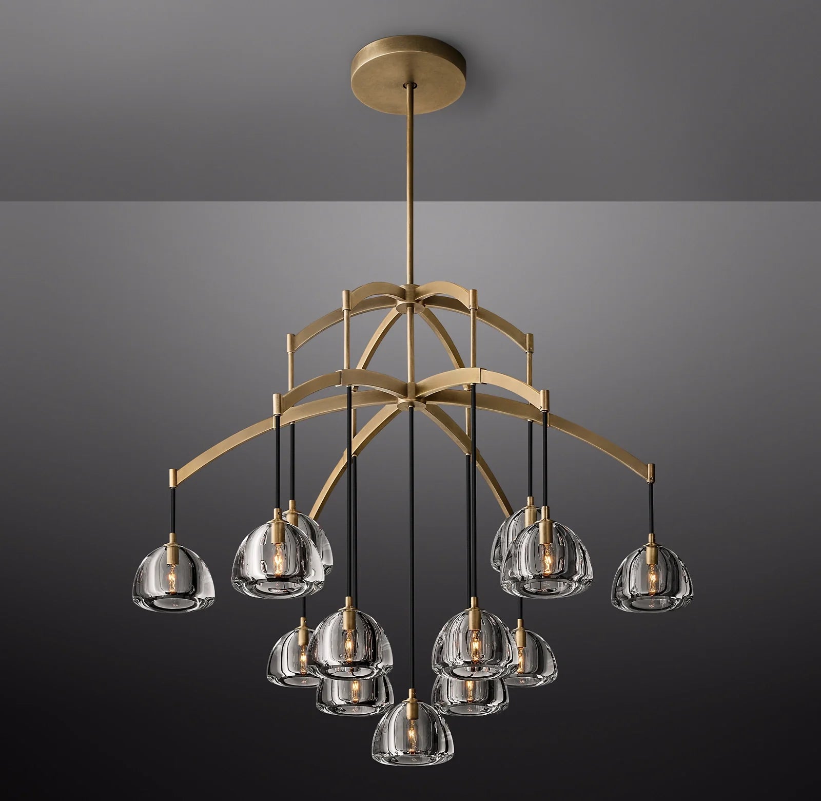Crystal Cluster Chandelier - Hemisphere