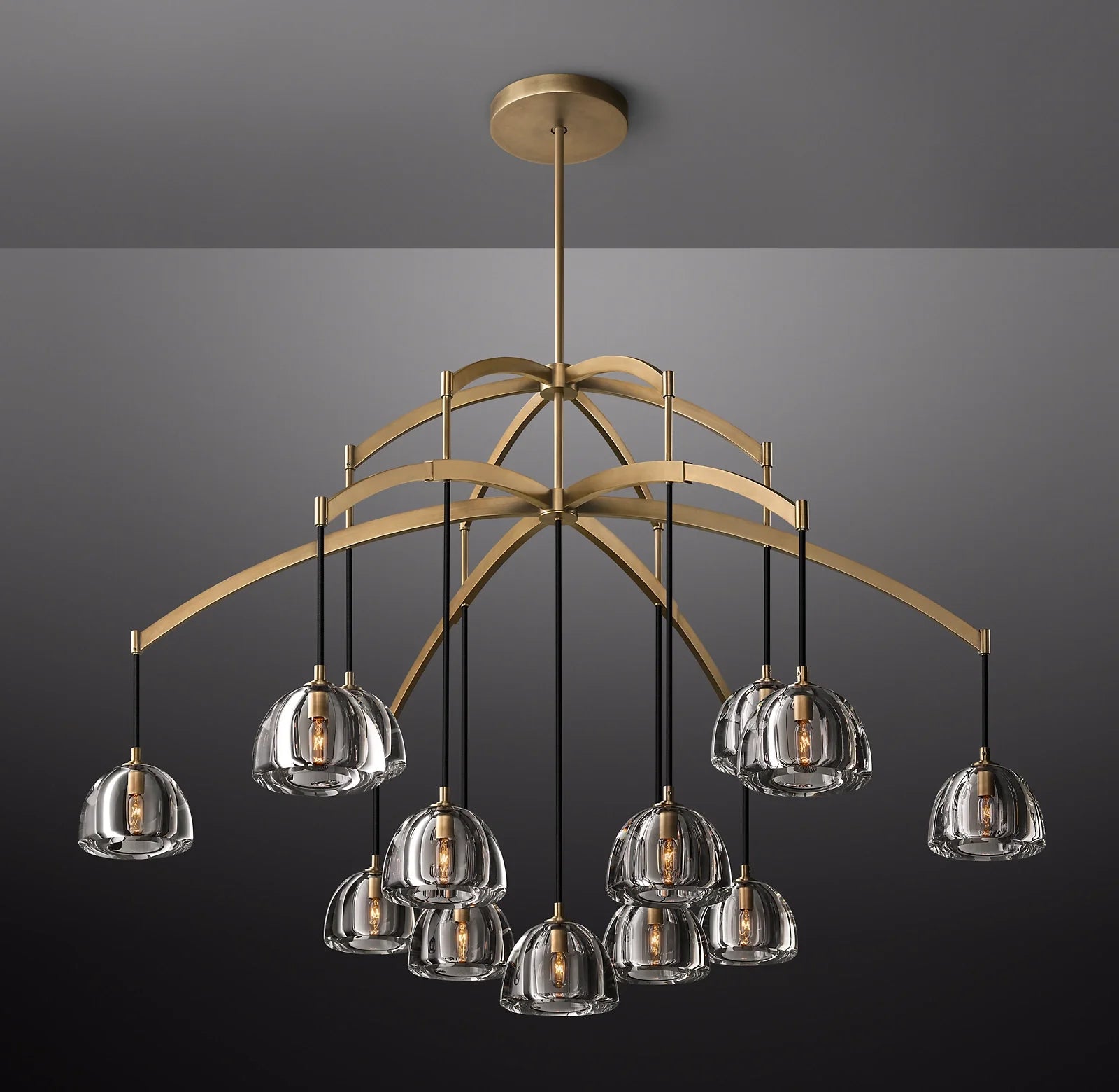 Crystal Cluster Chandelier - Hemisphere
