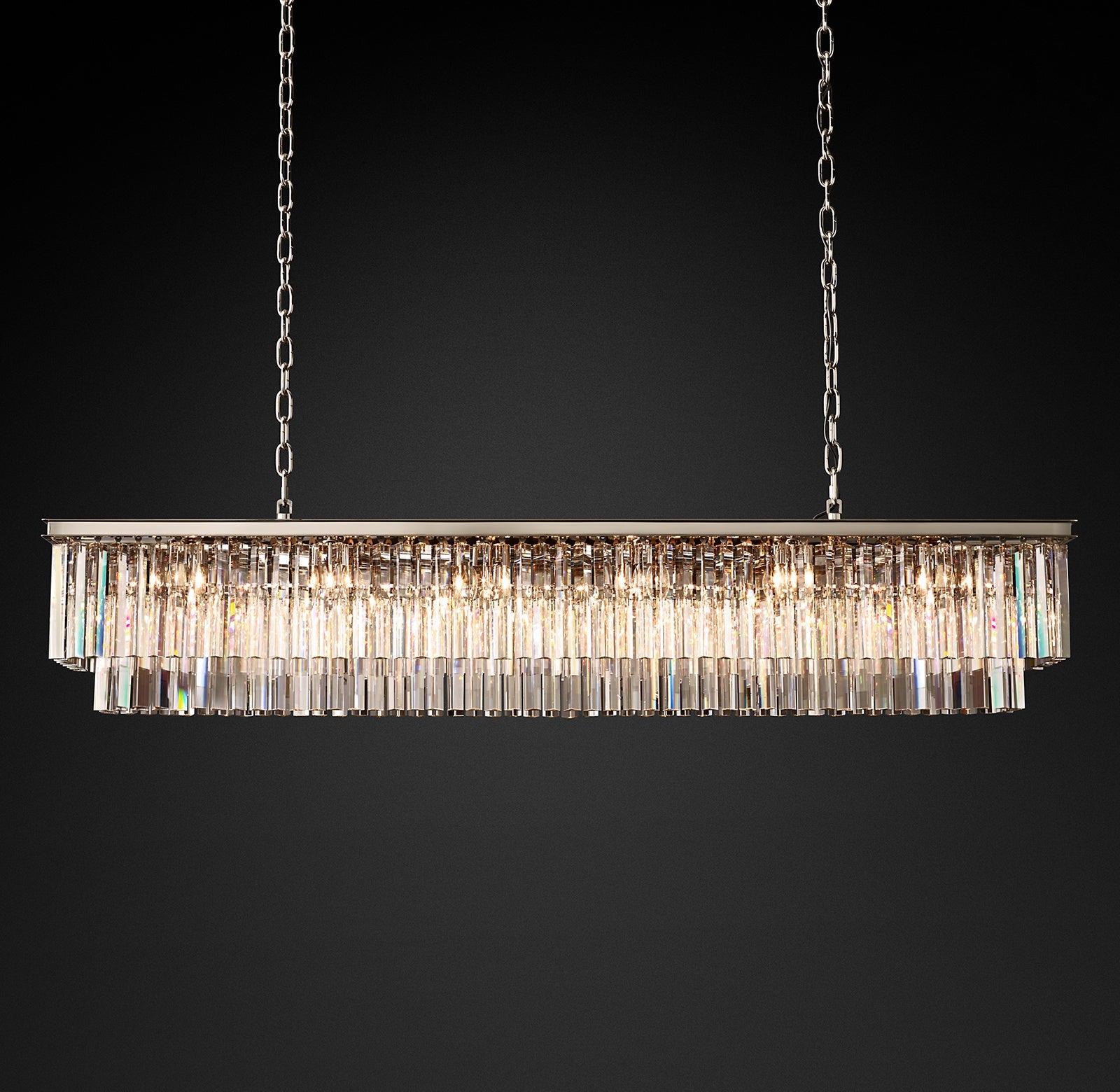 Crystal Prism Rectangular Chandelier - Odeon