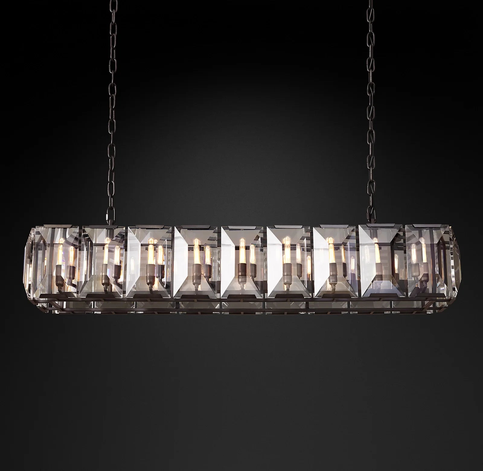 Crystal Rectangular Chandelier – Harlow