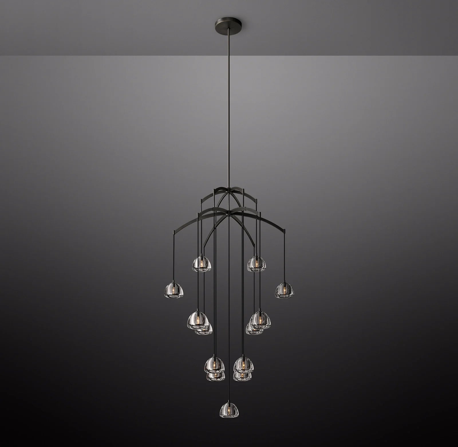 Crystal Cluster Chandelier - Hemisphere