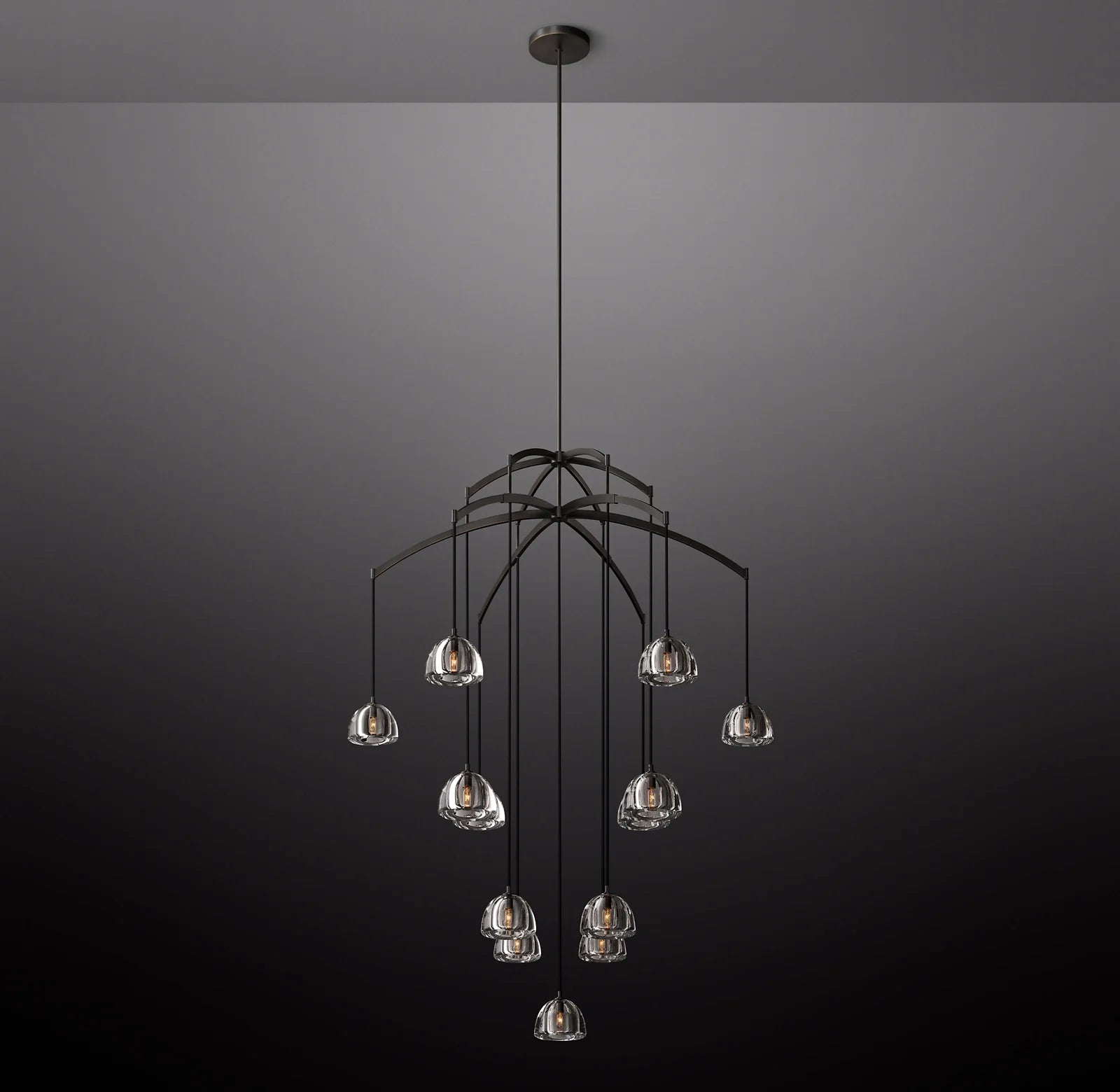 Crystal Cluster Chandelier - Hemisphere