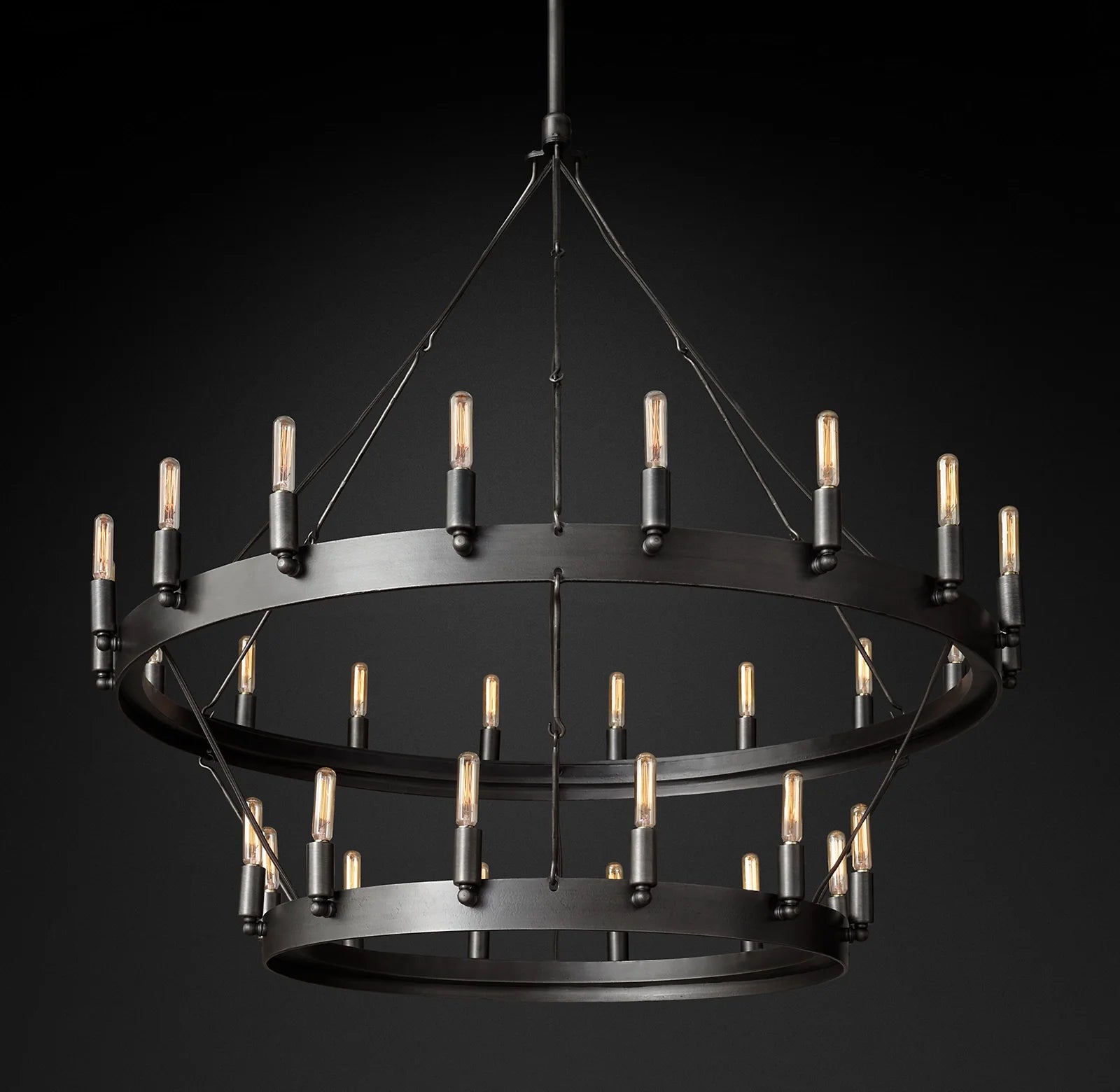 Vintage Filament Tubular Candle Tiered Chandelier - Camino