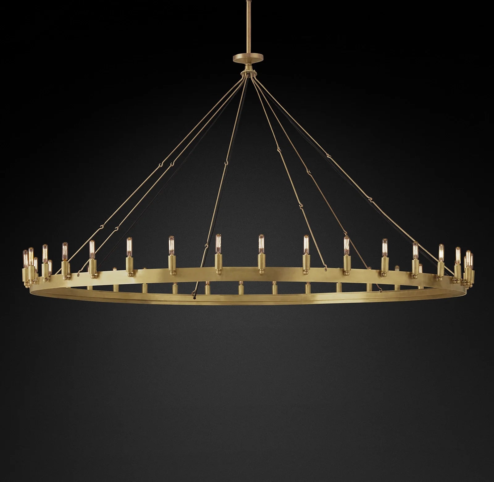 Vintage Filament Bent Tip Candle Round Chandelier - Camino
