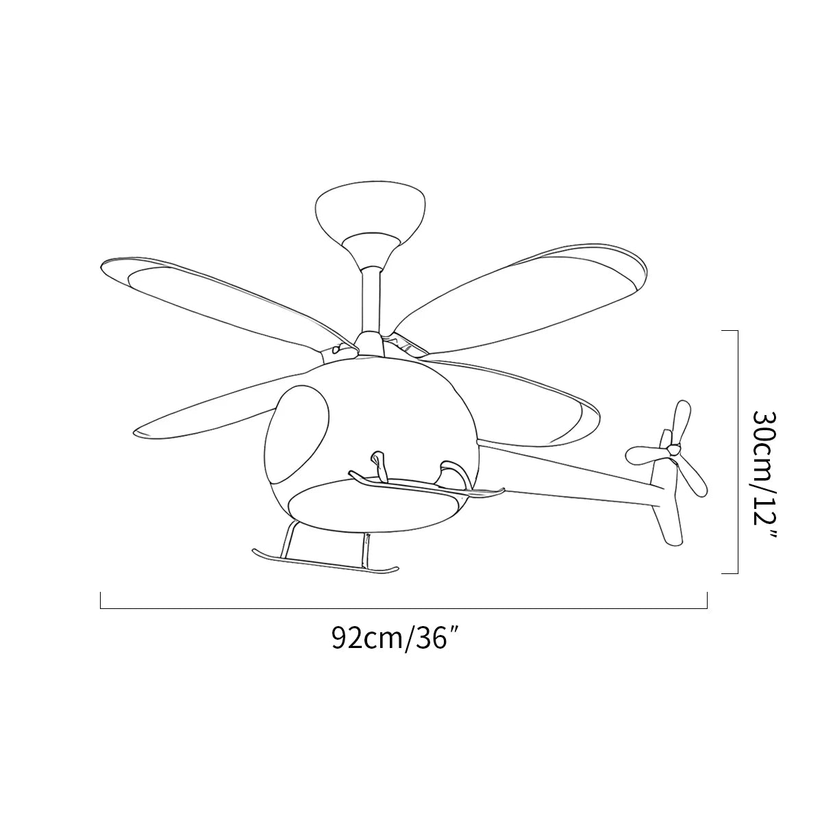 Airplane Ceiling Fan Lamp for Children’s Room