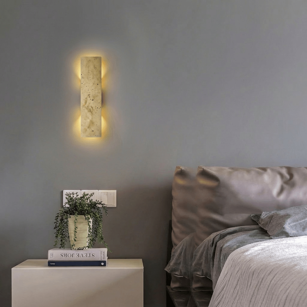 Veil Travertine Wall Lamp