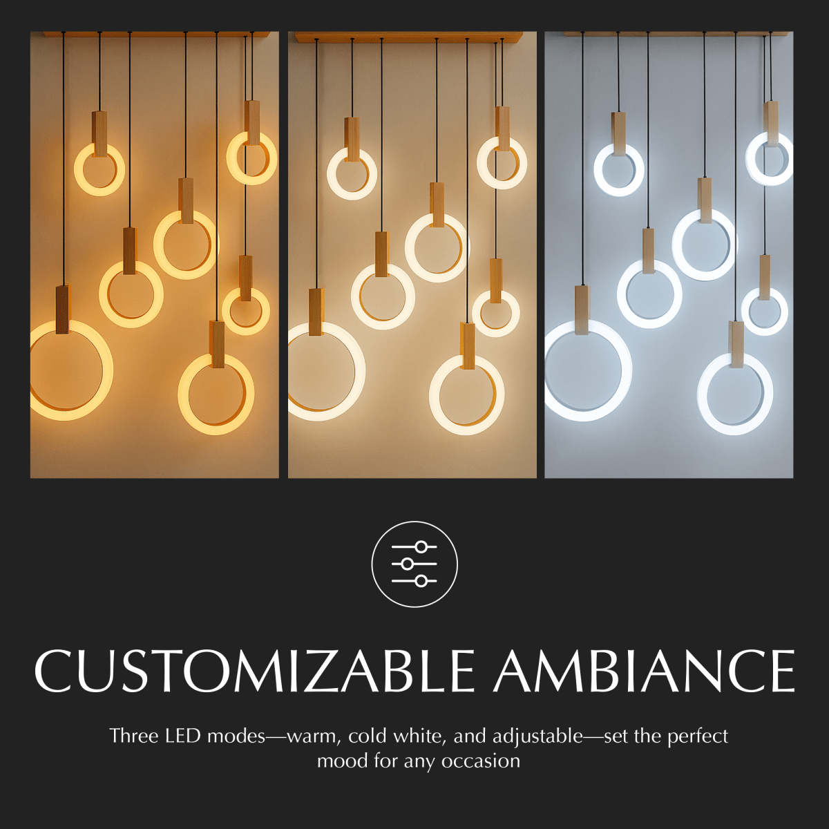 Zalaph Chandelier 7 Heads - Long: L23.6"(60cm) x H98.4"(250cm)