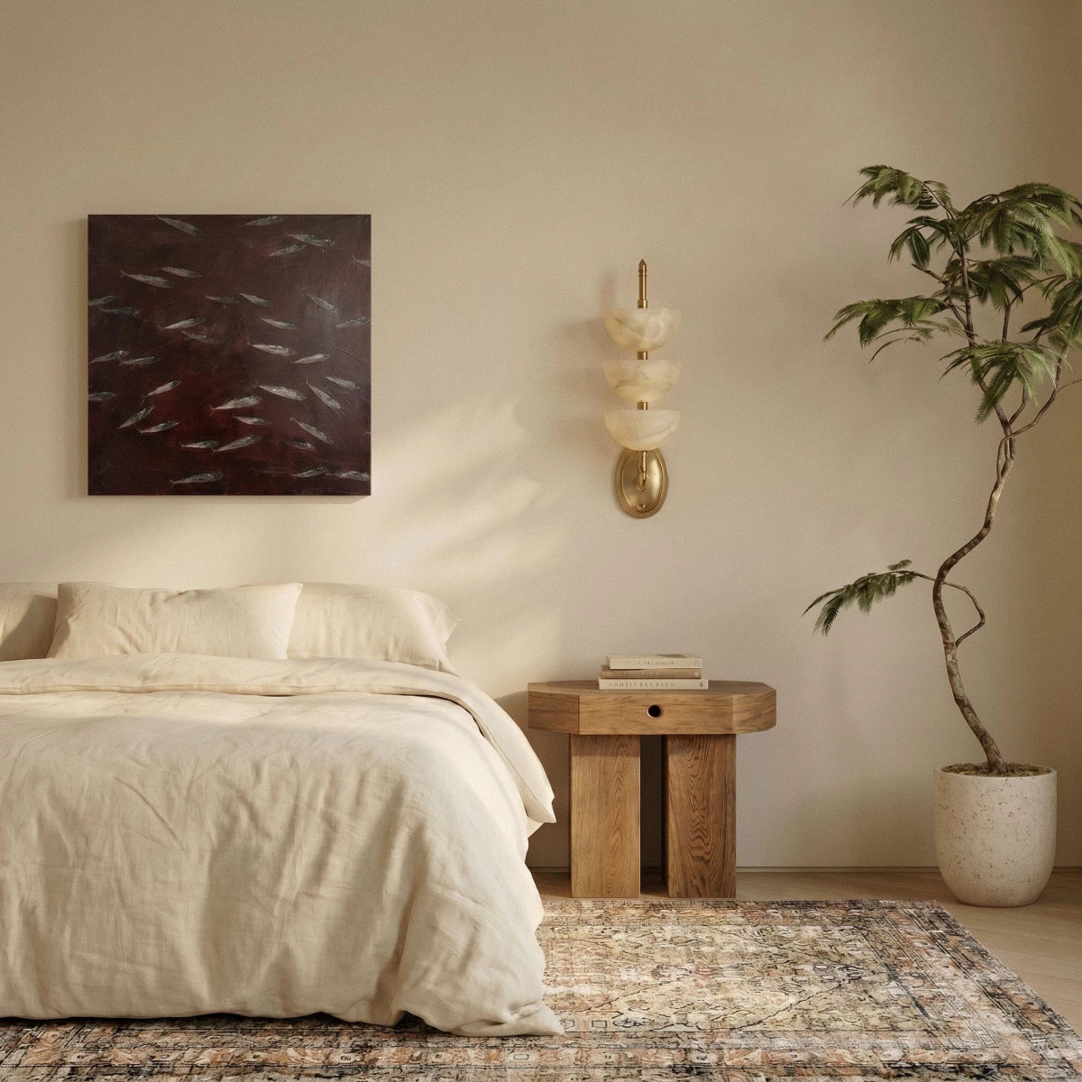 Aurelia Marble Tier Wall Lamp
