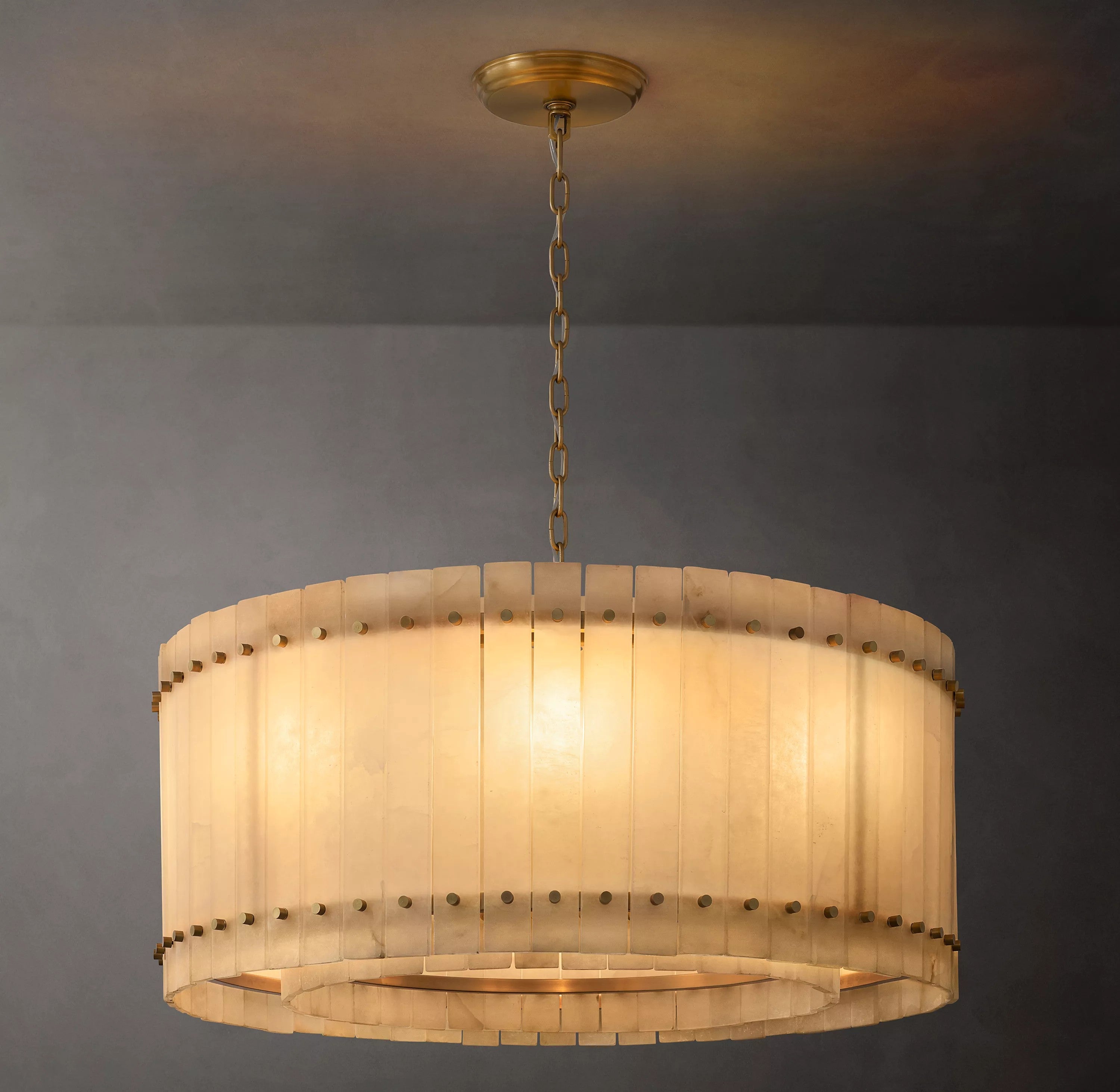 Alabaster Round Chandelier - San Marco