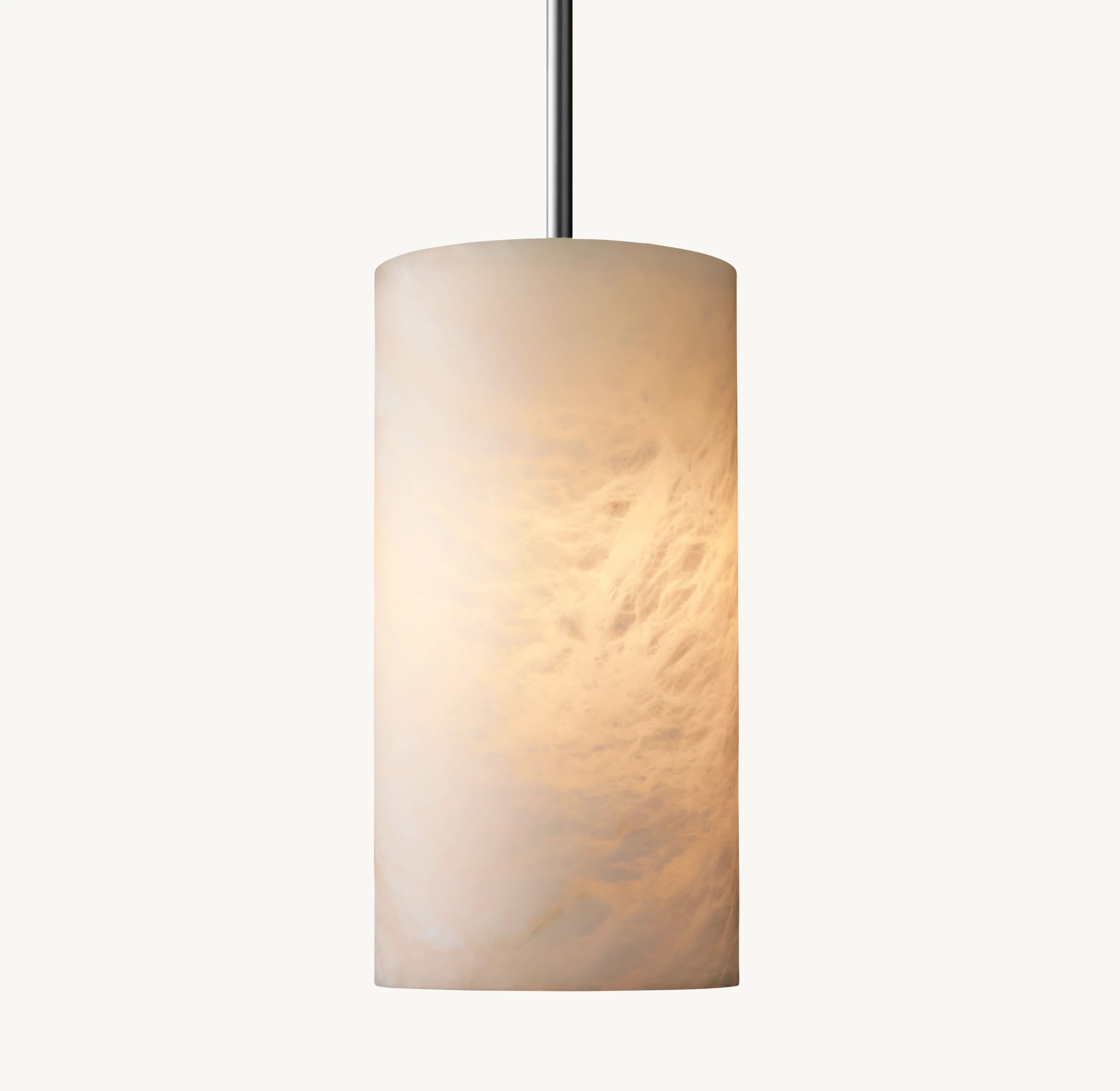 Hand-carved Alabaster Cylinder Pendant Light - Celestial