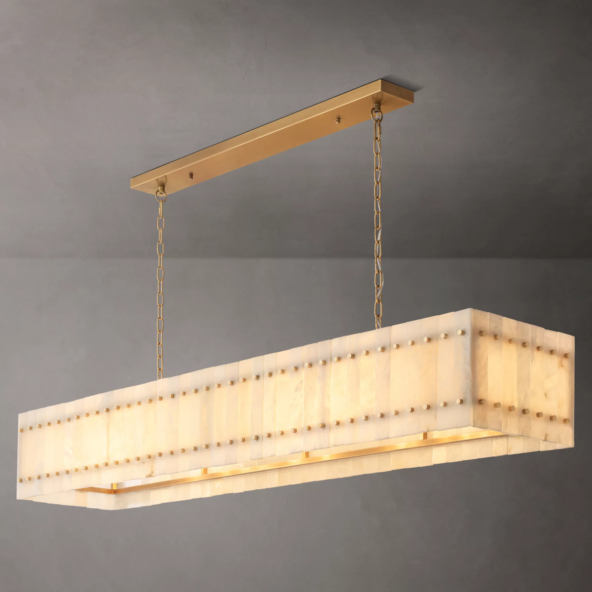 Alabaster Rectangular Chandelier - San Marco