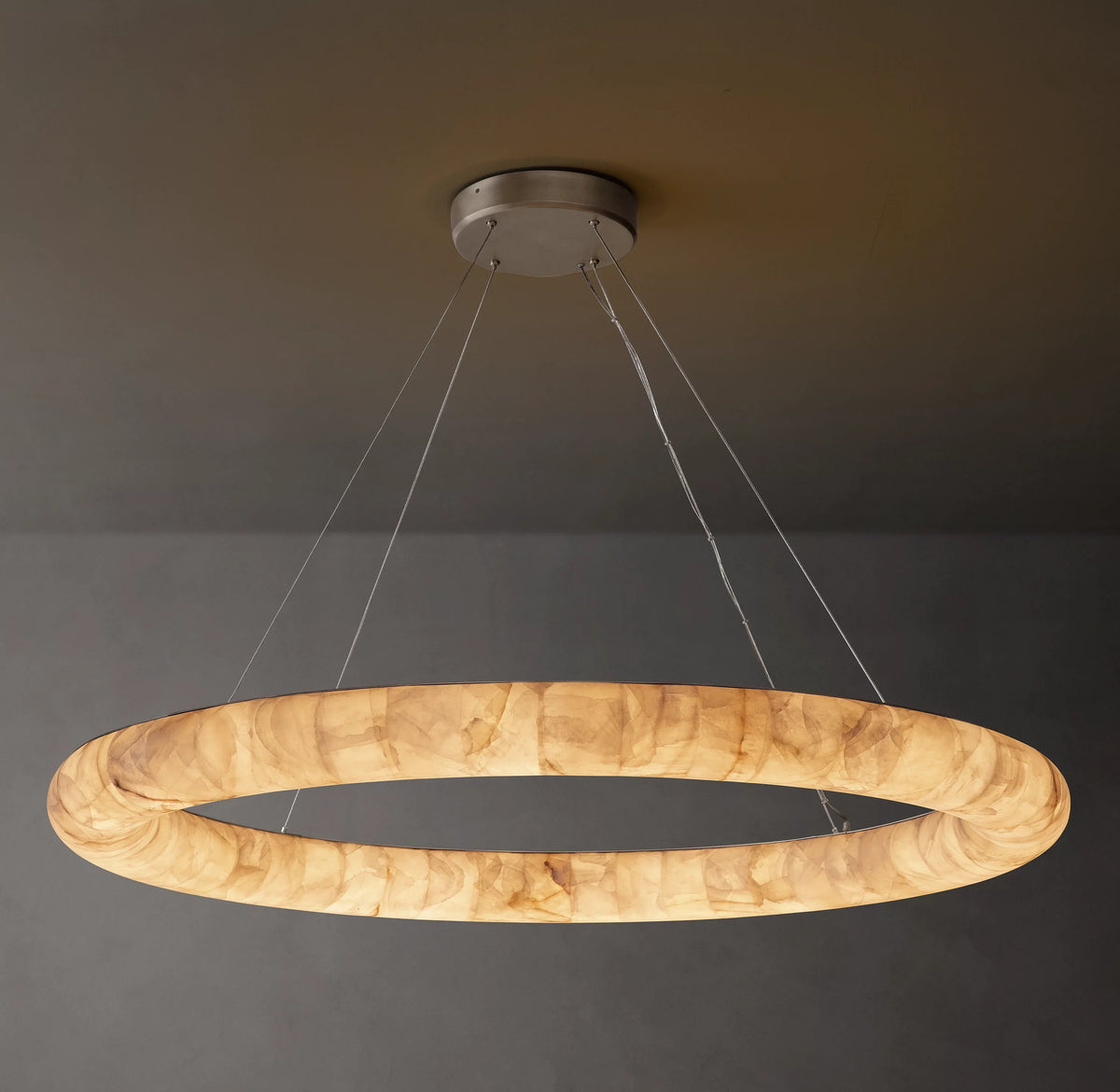Lisse Ring Alabaster Chandelier - Rivage