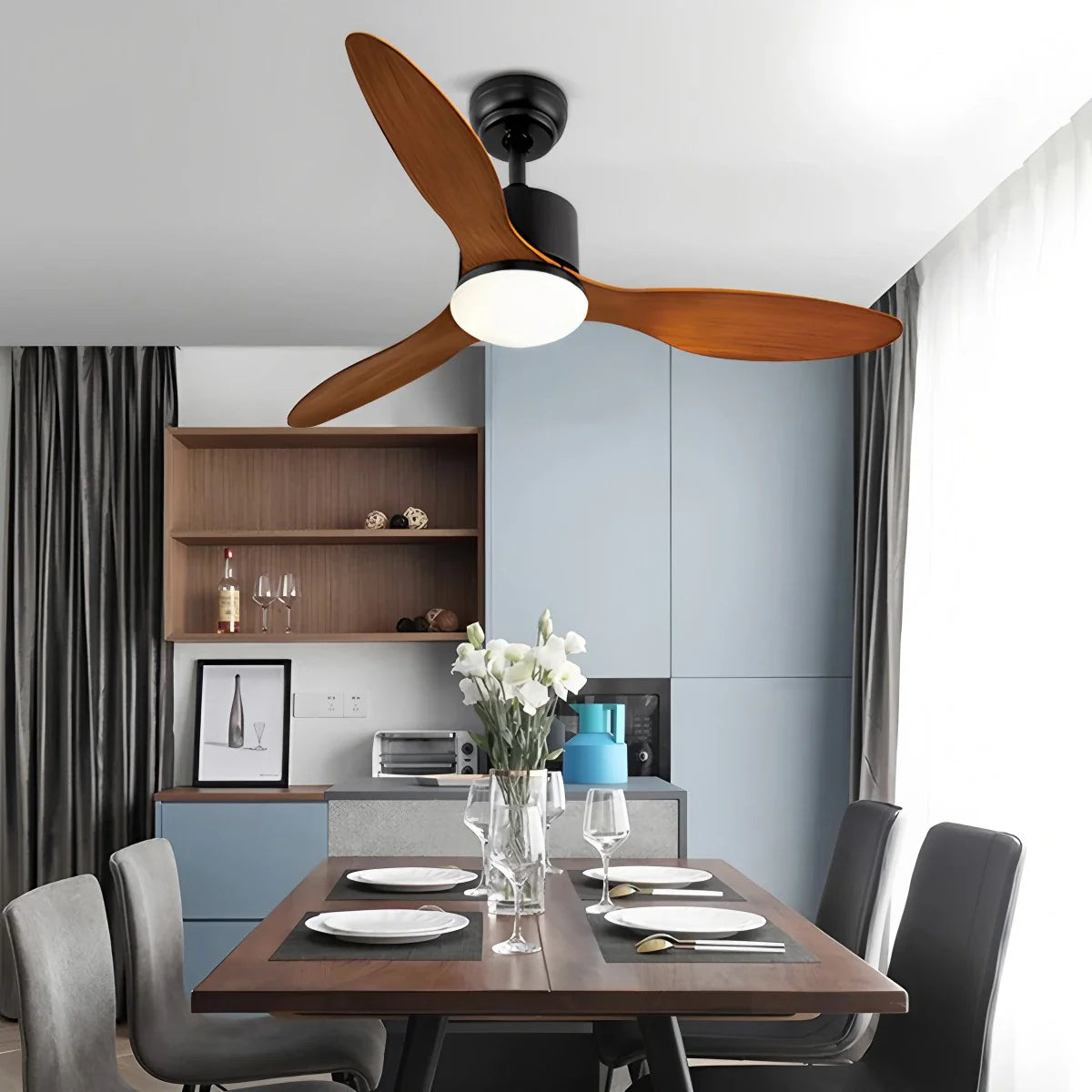 3 Blade Modern Ceiling Fan with Light