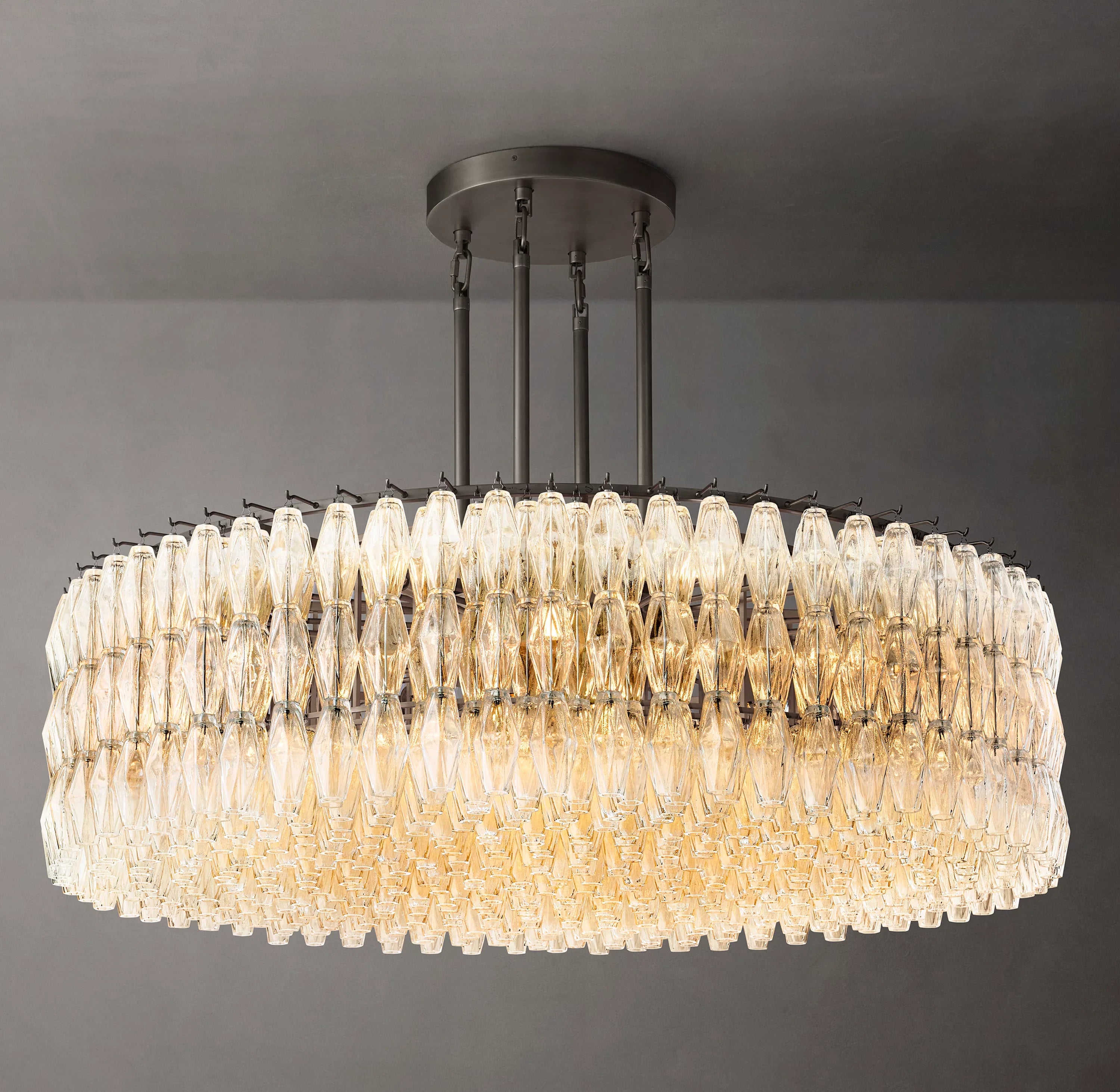 Clear Murano Glass Round Chandelier - Chiara