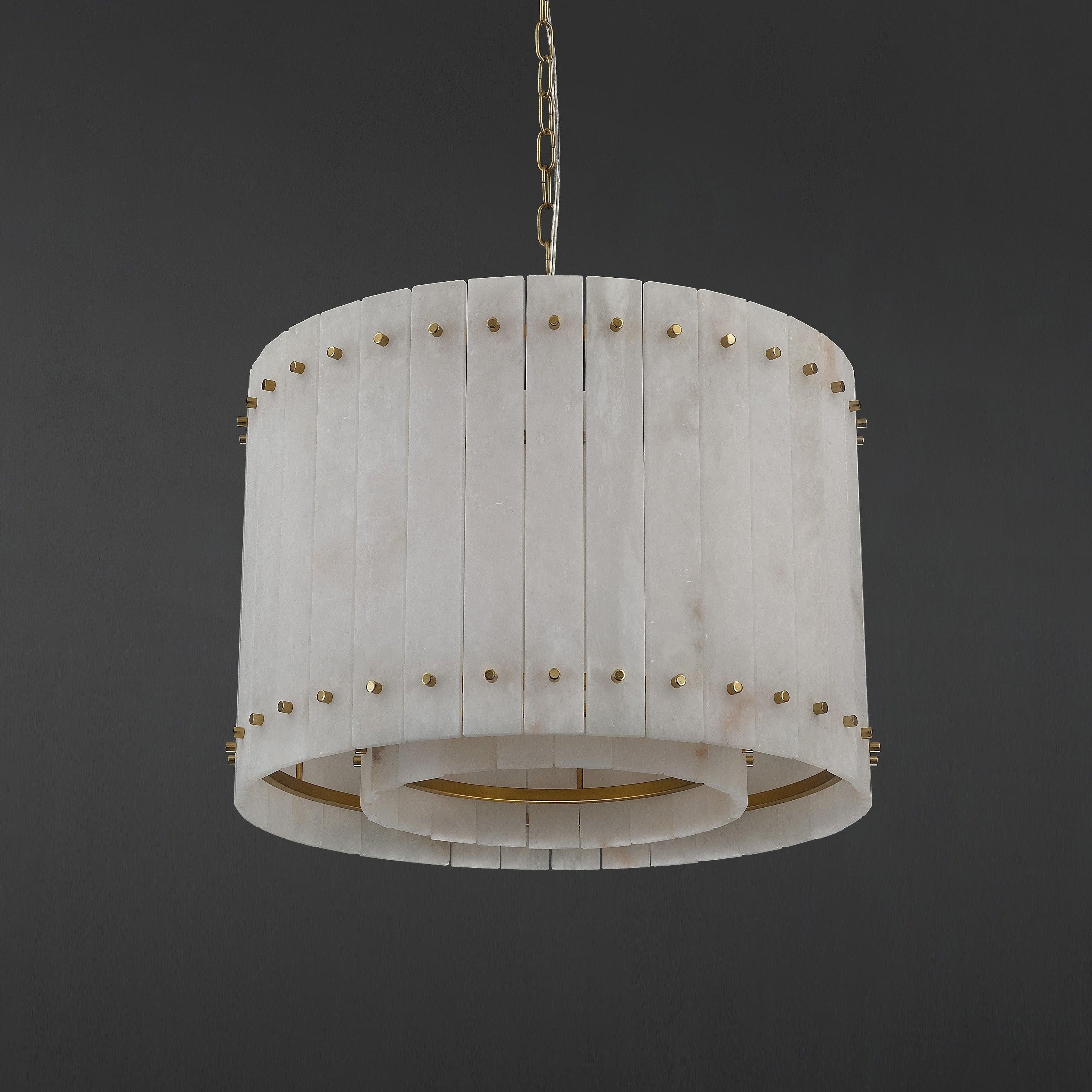 Alabaster Round Chandelier - San Marco