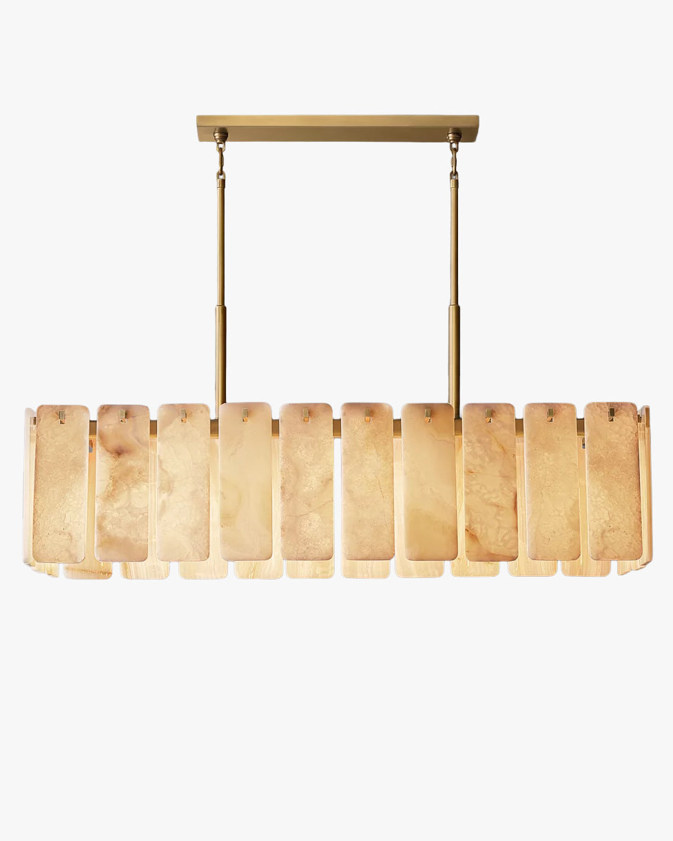 Alabaster Rectangular Chandelier - Calamette