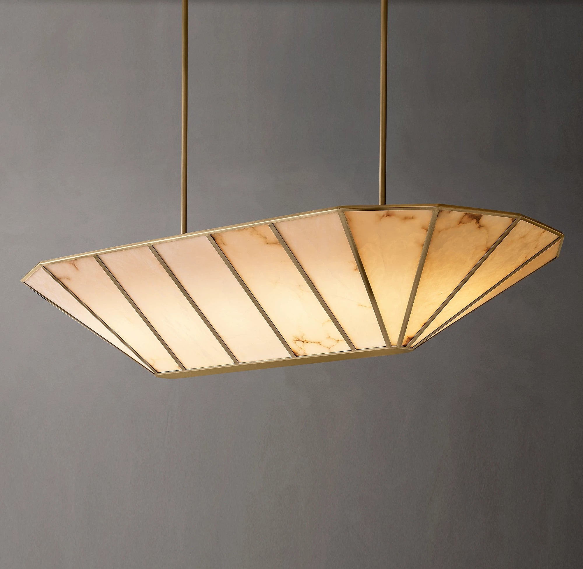Alabaster Umbrella Linear Chandelier - Lucette