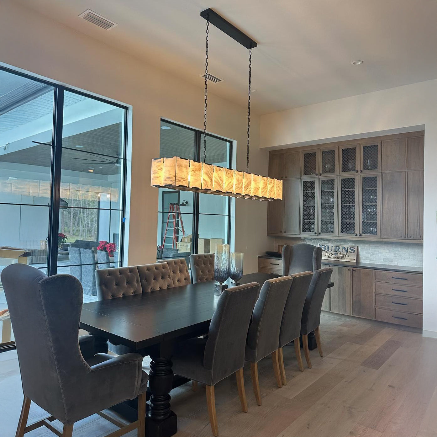 Alabaster Rectangular Chandelier – Harlow