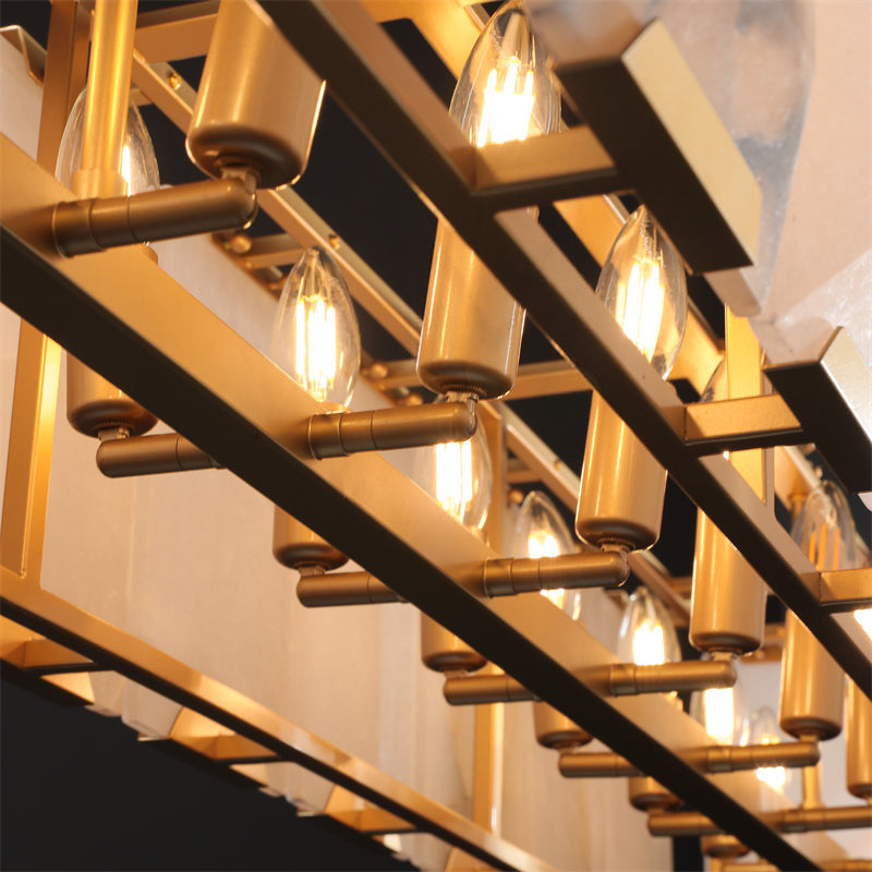 Alabaster Rectangular Chandelier – Harlow