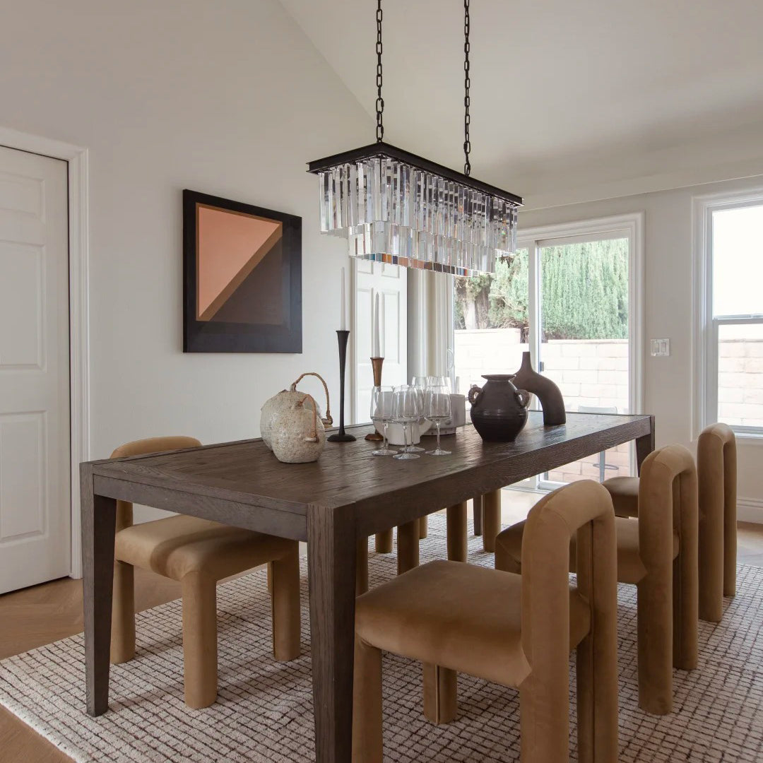 Crystal Prism Rectangular Chandelier - Odeon